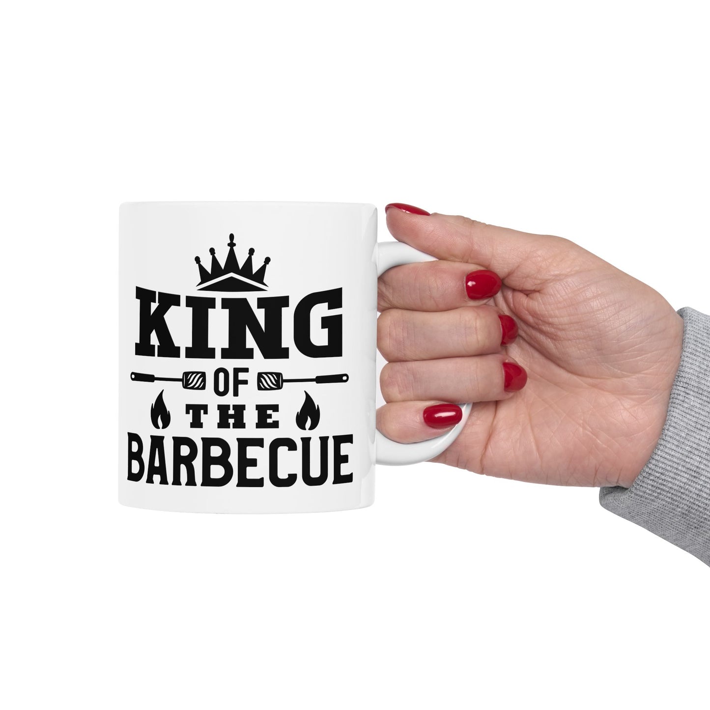 🔥👑 KING OF THE BARBEQUE – Funny BBQ Dad Coffee Mug (11oz & 15oz) 👑🔥
