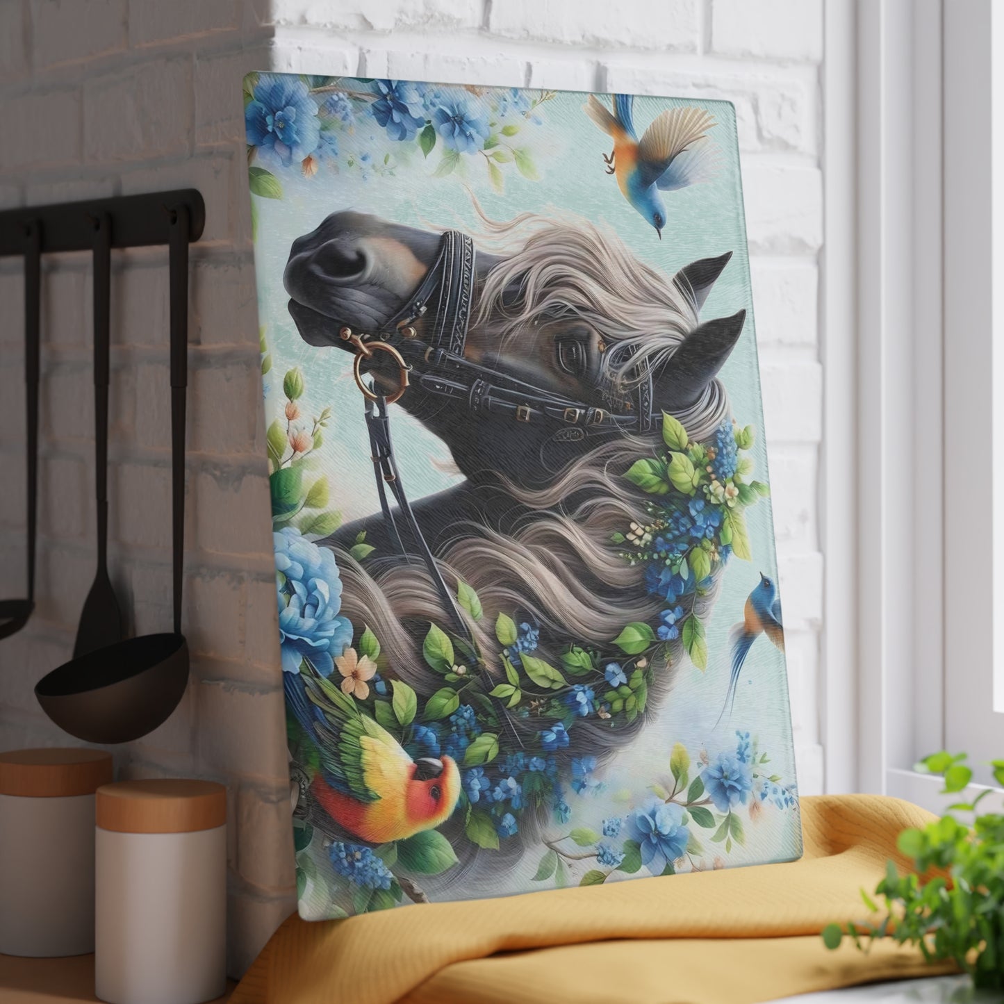 Hermosa tabla de cortar marrón, tabla de cortar de vidrio templado, tabla de charcutería, tabla de cortar, regalo de inauguración de la casa, tabla de cortar personalizada