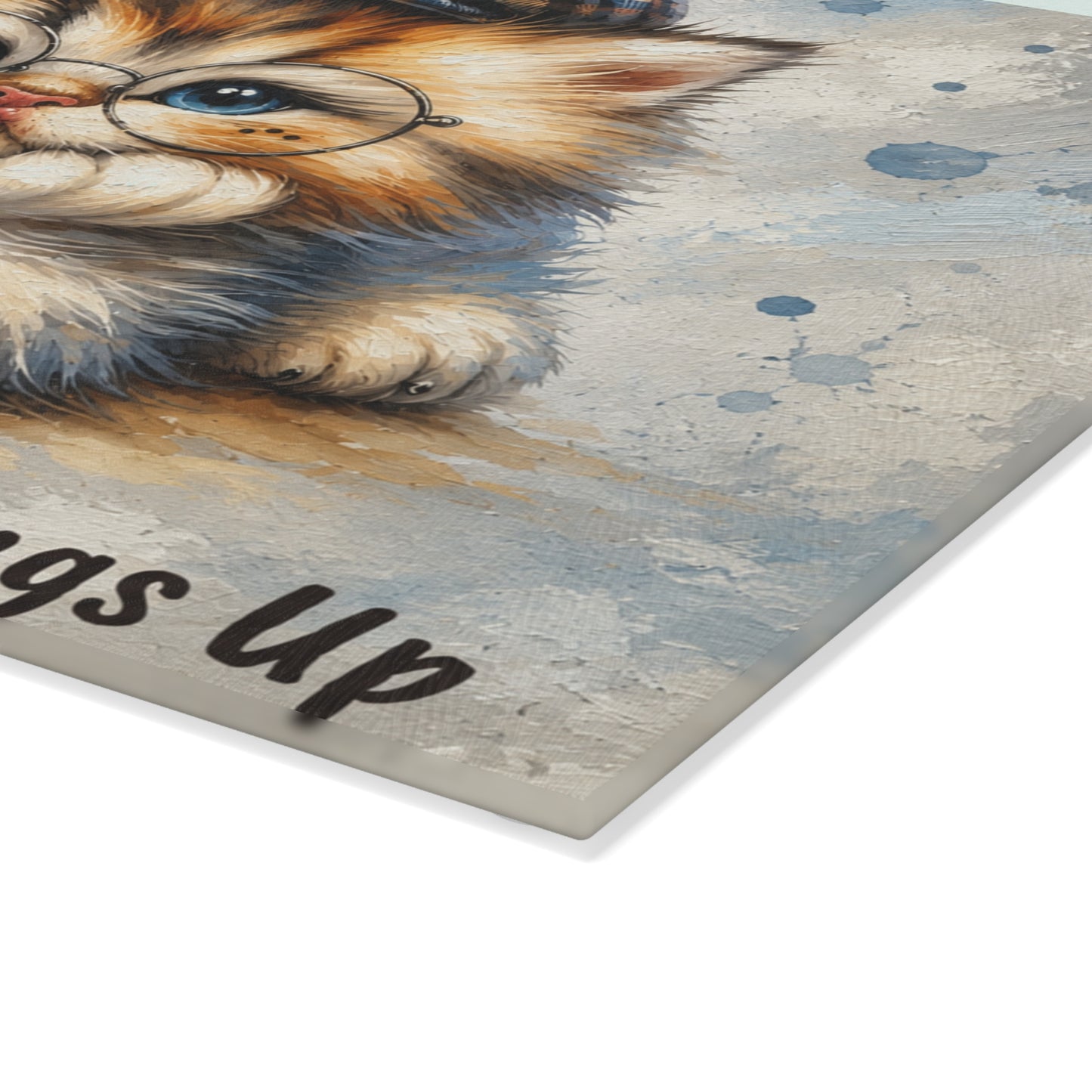 Stay Pawsitive Cat Cutting Board – Whiskered Wisdom & Cozy Kitchen Charm