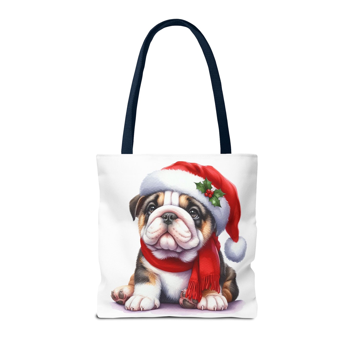 🎅 Bulldog Christmas Tote Bag – Cozy Holiday Style for Dog Lovers 🐾