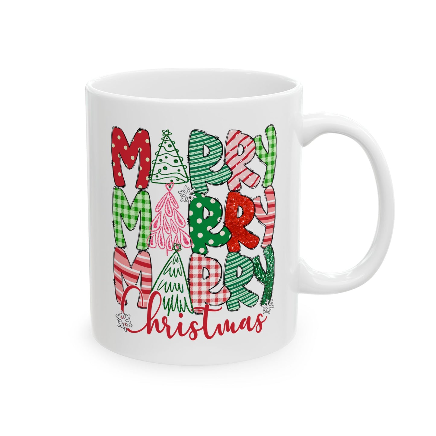 🎄 Merry Merry Merry Christmas Mug – Festive Cheer in Every Sip 🎅