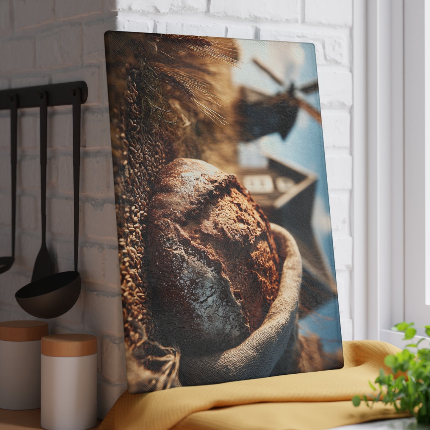 🍞🌾 Rustic Artisan Bread Cutting Board – Farmhouse Charm Meets Everyday Functionality 🌻