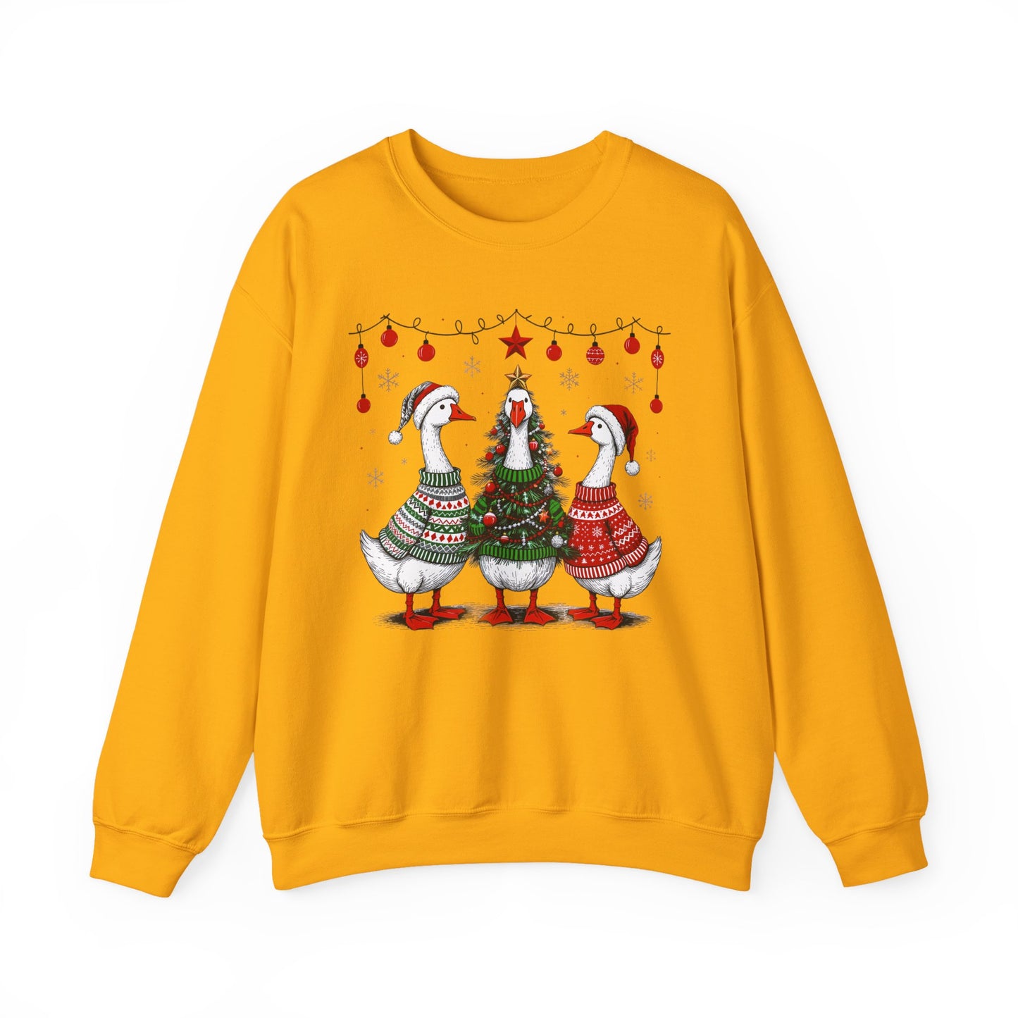 🎄🪿 Goosemas Sweater Flock Sweatshirt – Festive Geese in Cozy Knits