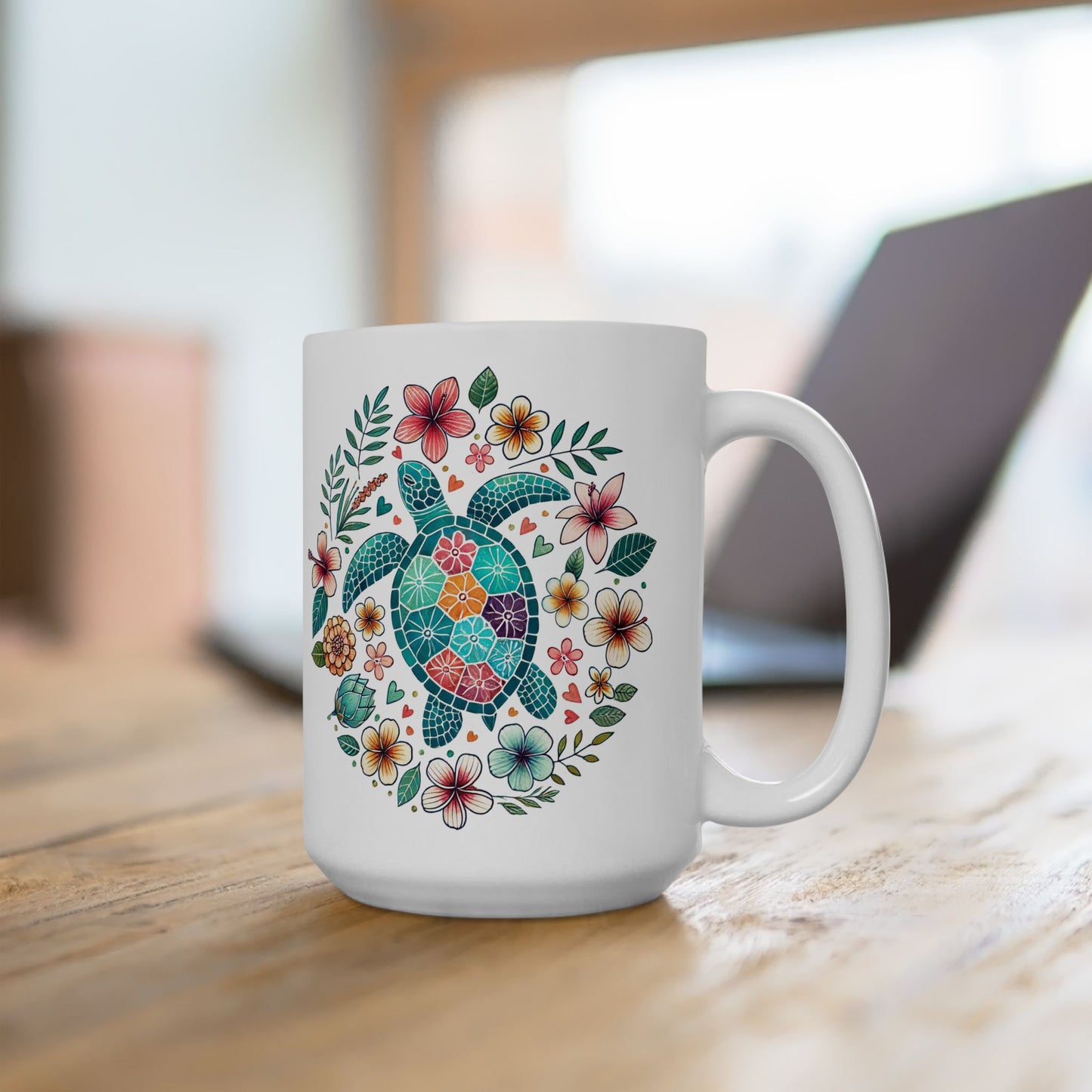 🐢 Personalized Sea Turtle Mug – A Beautiful Blend of Nature and Color! 🌸