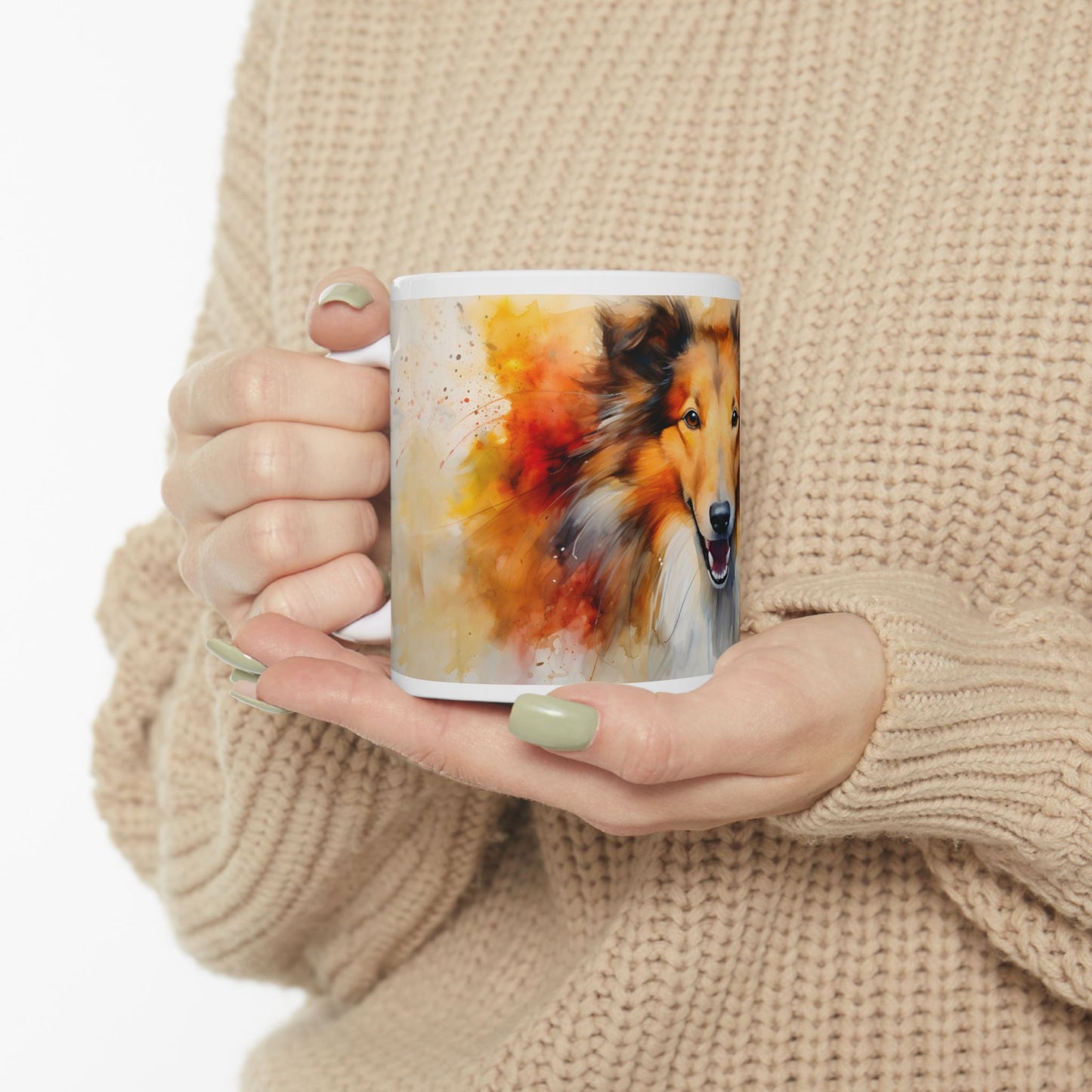 🐾 Watercolor Sheltie Mug – A Beautiful Portrait of Your Loyal Companion! 🌸
