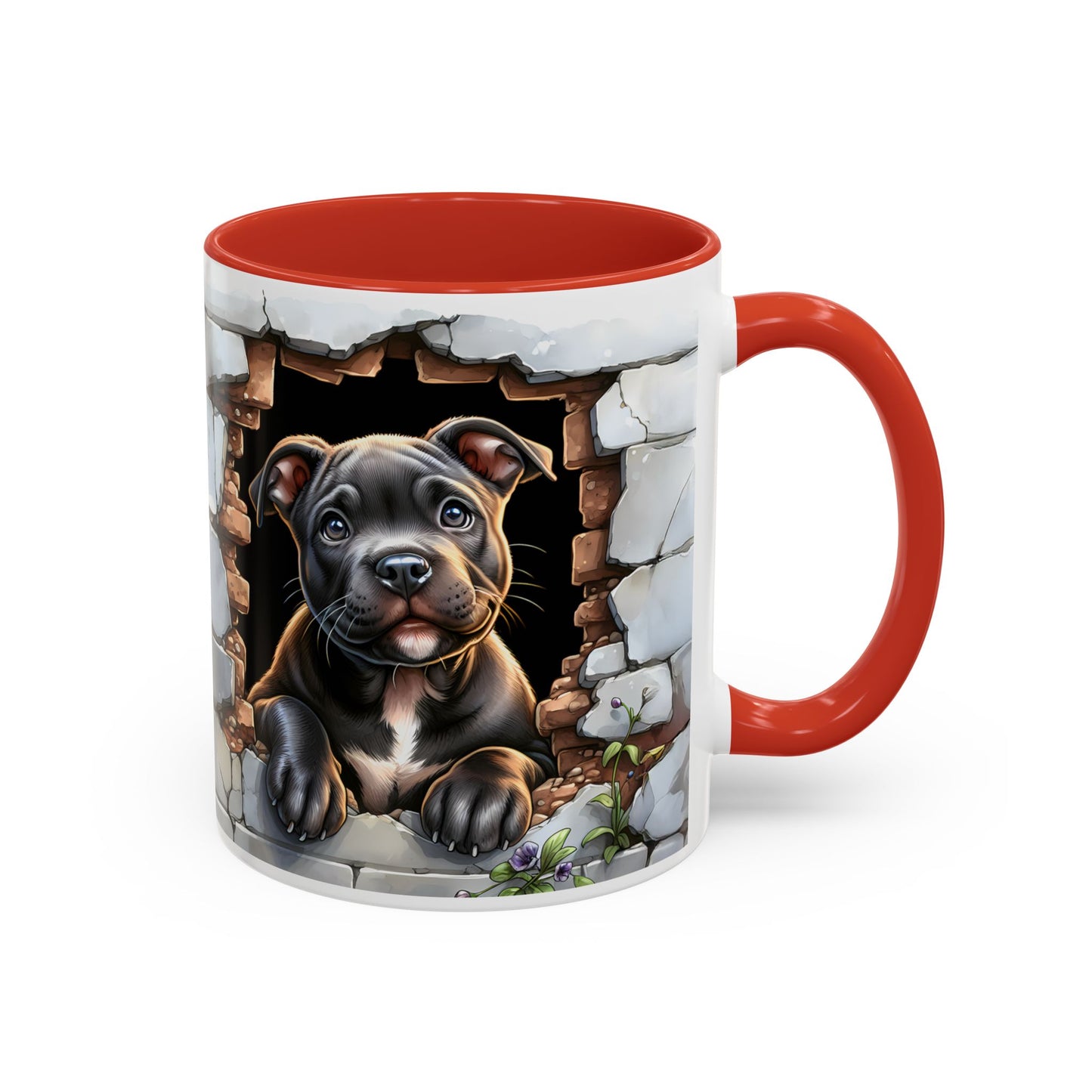 🐶☕ Pit Bull Puppy Accent Mug – Cute Breakthrough Pup Design ✨