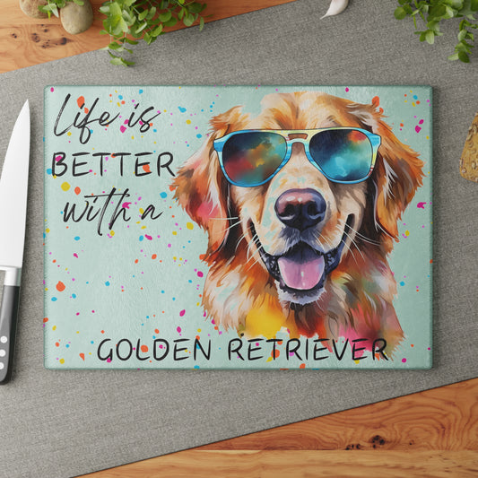 🐾 Golden Retriever Cutting Board – Sunny Smiles & Kitchen Style ☀️