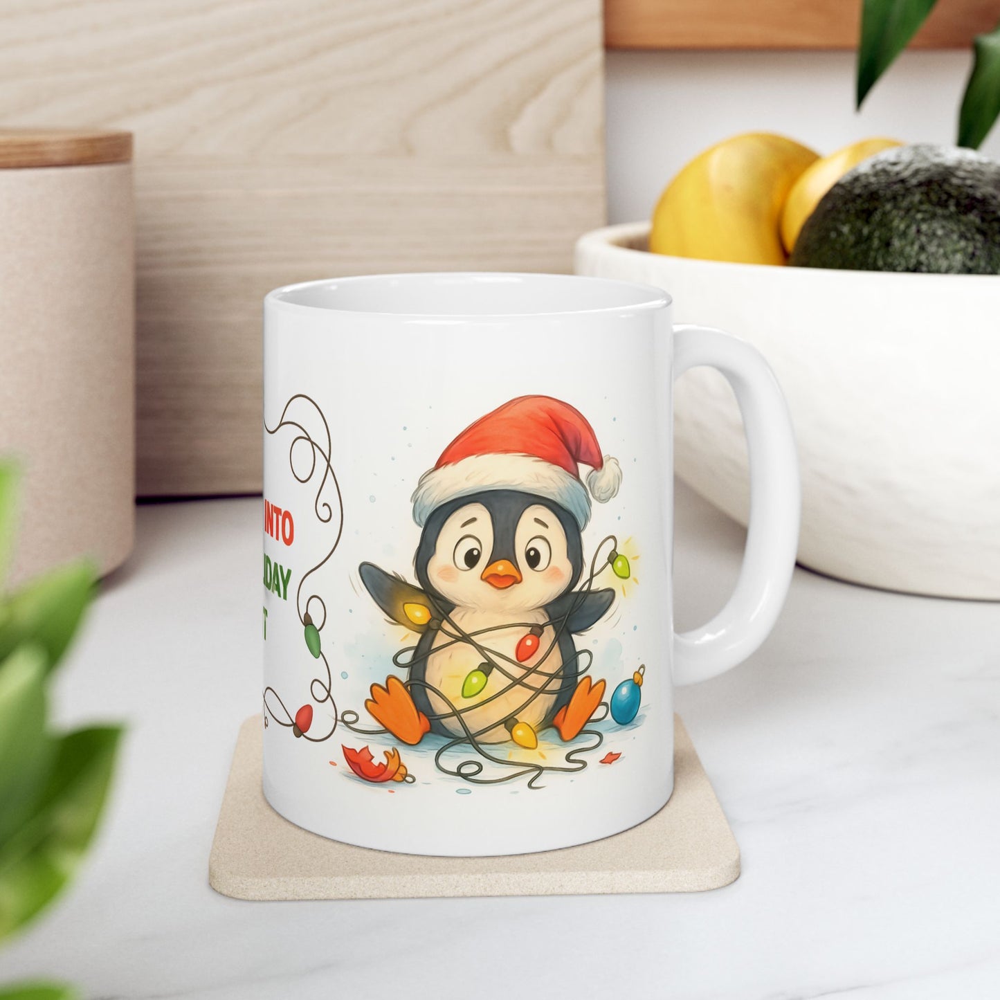 🐧🎄 Slipped Into the Holiday Spirit Penguin Mug – Cute Christmas Coffee Cup ✨☕