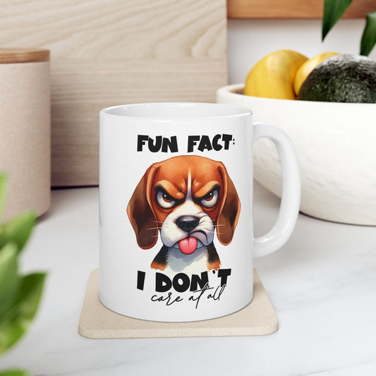 Dato curioso: No me importa nada – Taza atrevida para amantes sarcásticos de los animales