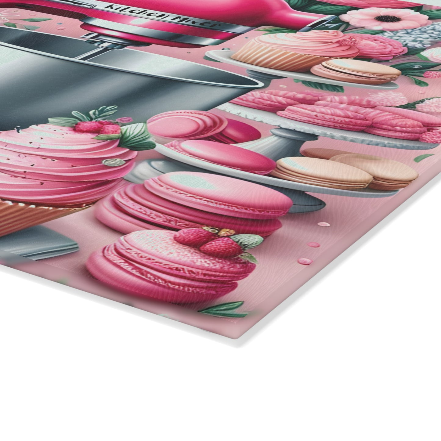 🌸💖 Pink Kitchen Mixer Cutting Board – Whimsical Baking Charm for Your Kitchen 🍰✨