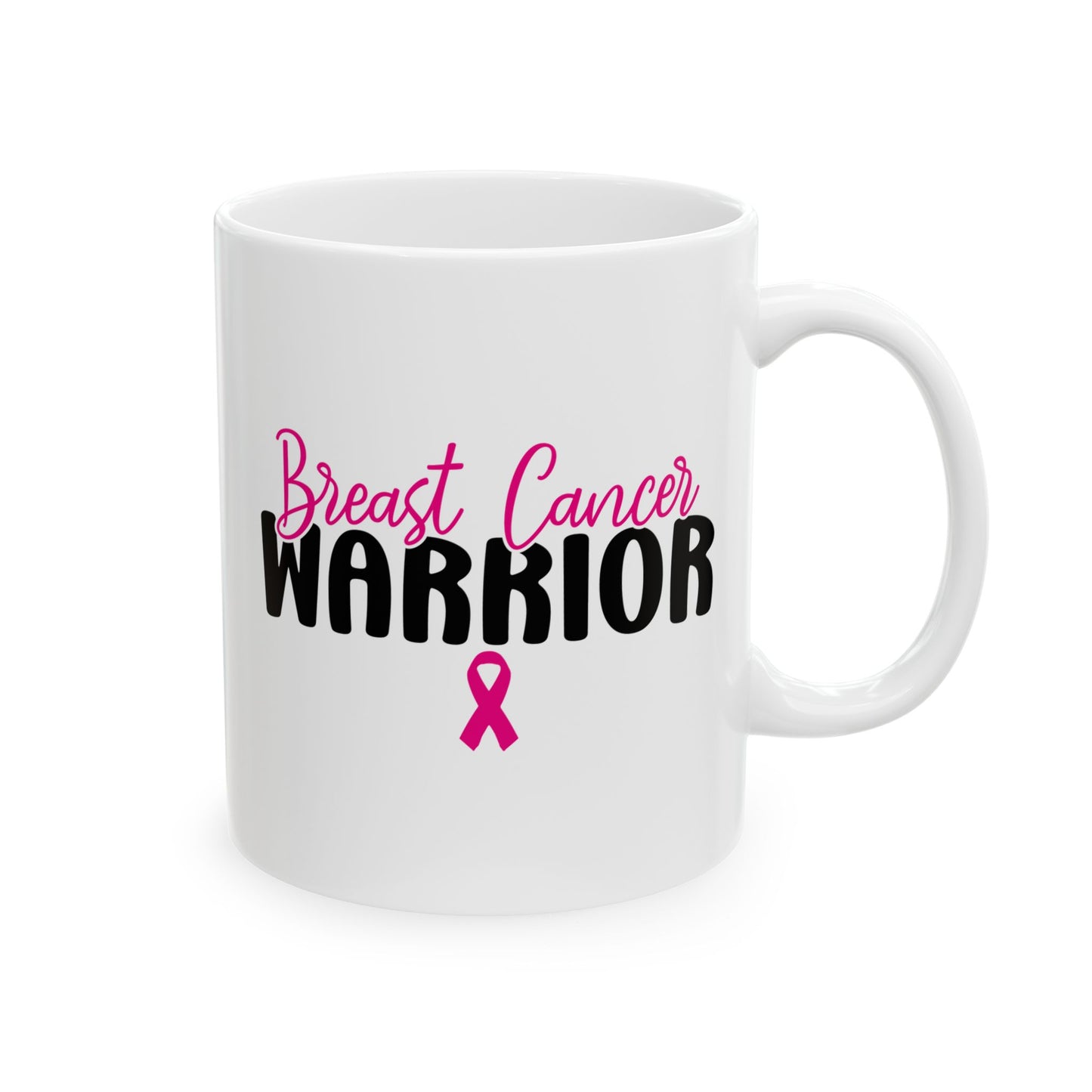 🎀 Breast Cancer Warrior Mug – Strength in Every Sip 💪