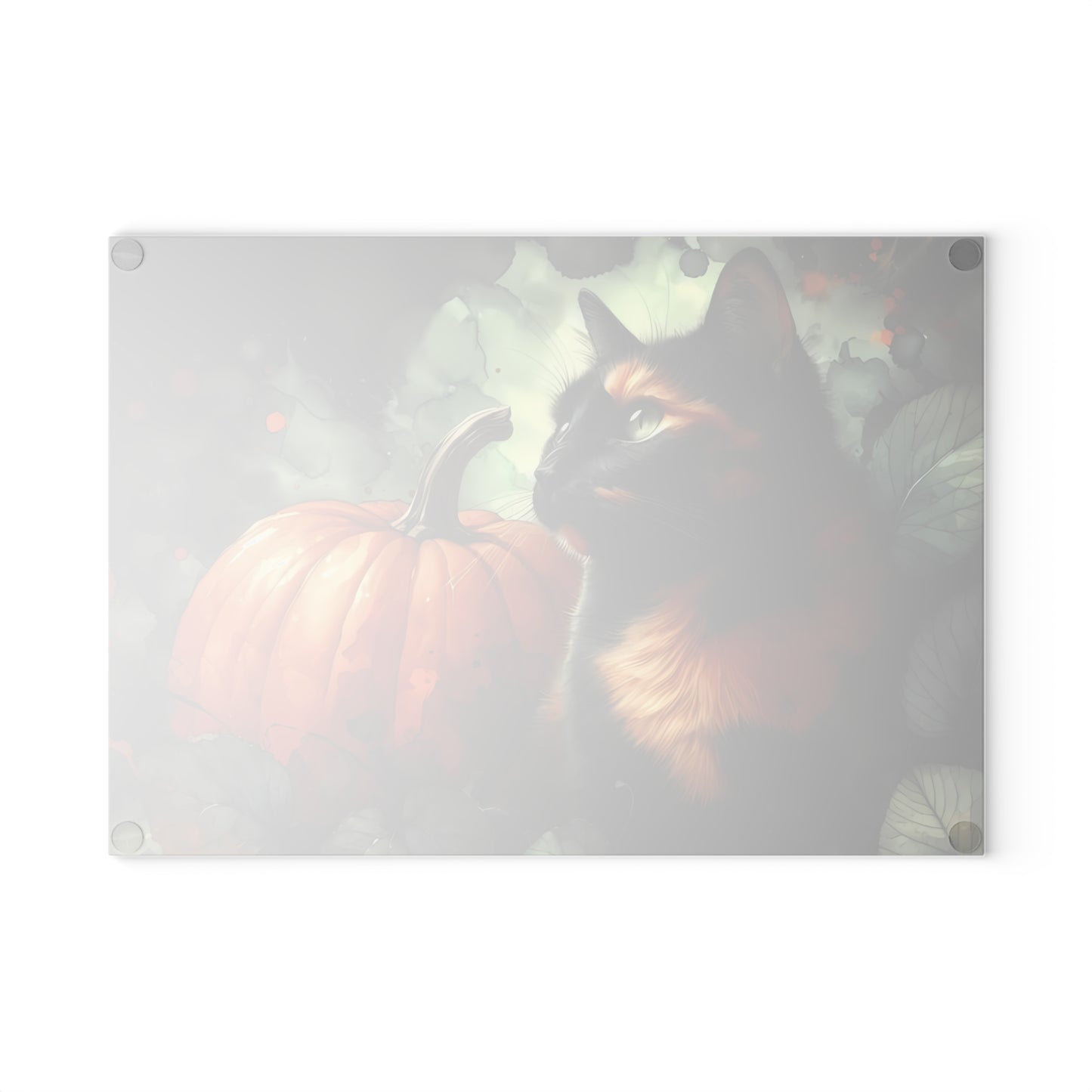 🖤🎃 Spooky Black Cat & Pumpkin Cutting Board – Haunted Elegance for Your Kitchen 🎃🖤