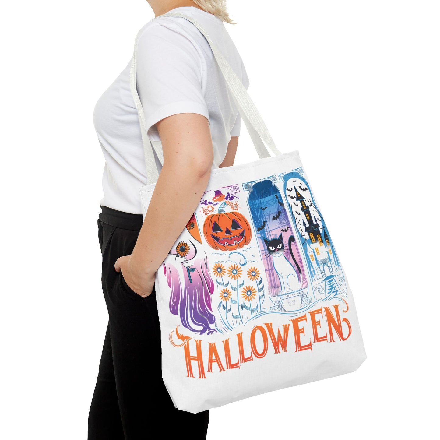 🎃 Haunted Halloween Tote Bag – Spooky Style with Autumn Vibes 👻