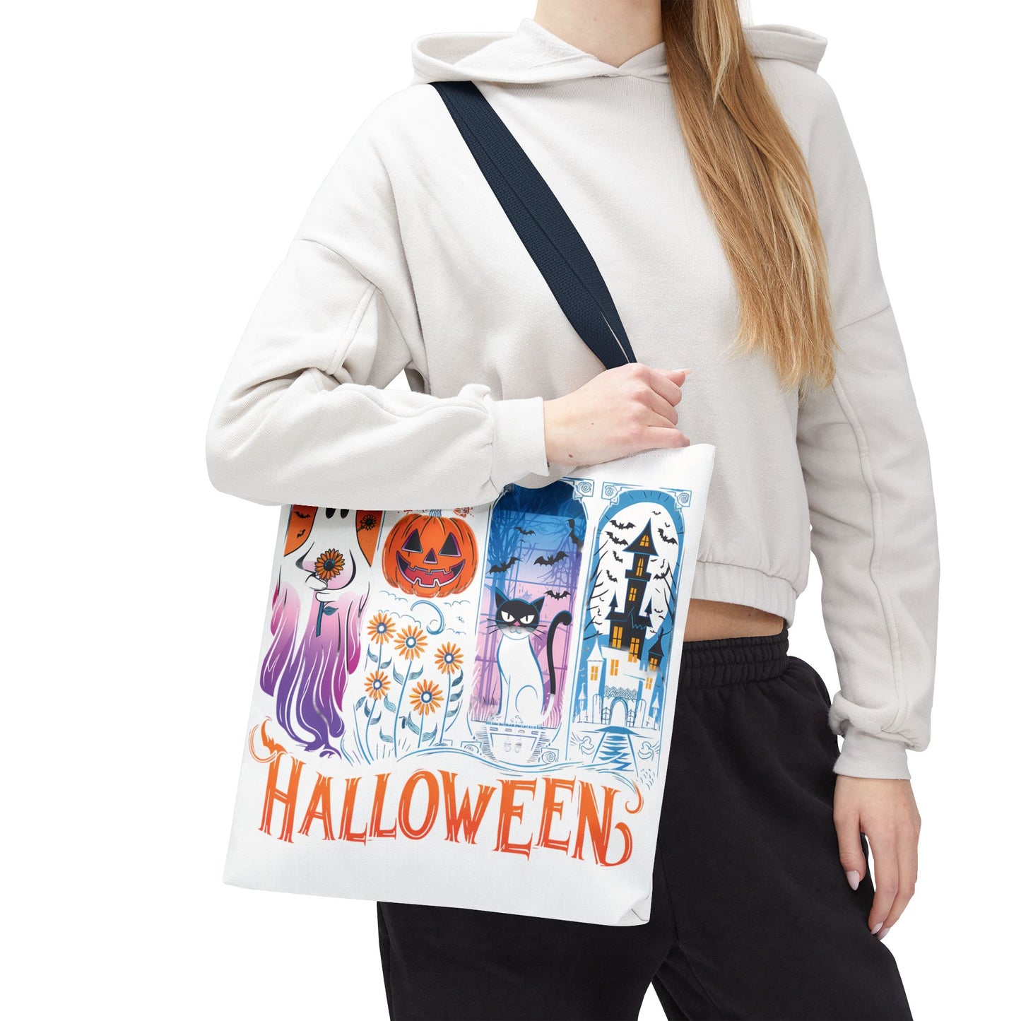 🎃 Haunted Halloween Tote Bag – Spooky Style with Autumn Vibes 👻