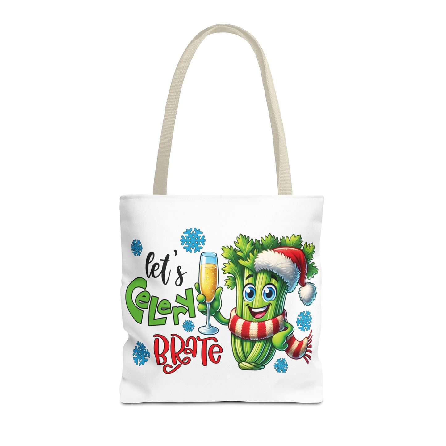 🥂 Let’s Celery-brate Christmas Tote Bag – Fun, Festive & Eco-Friendly 🎄