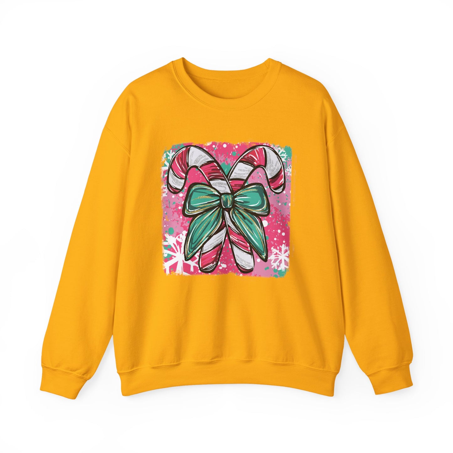 🍭✨ Candy Cane Bow Sweatshirt – Sweet Holiday Style 💖🎀