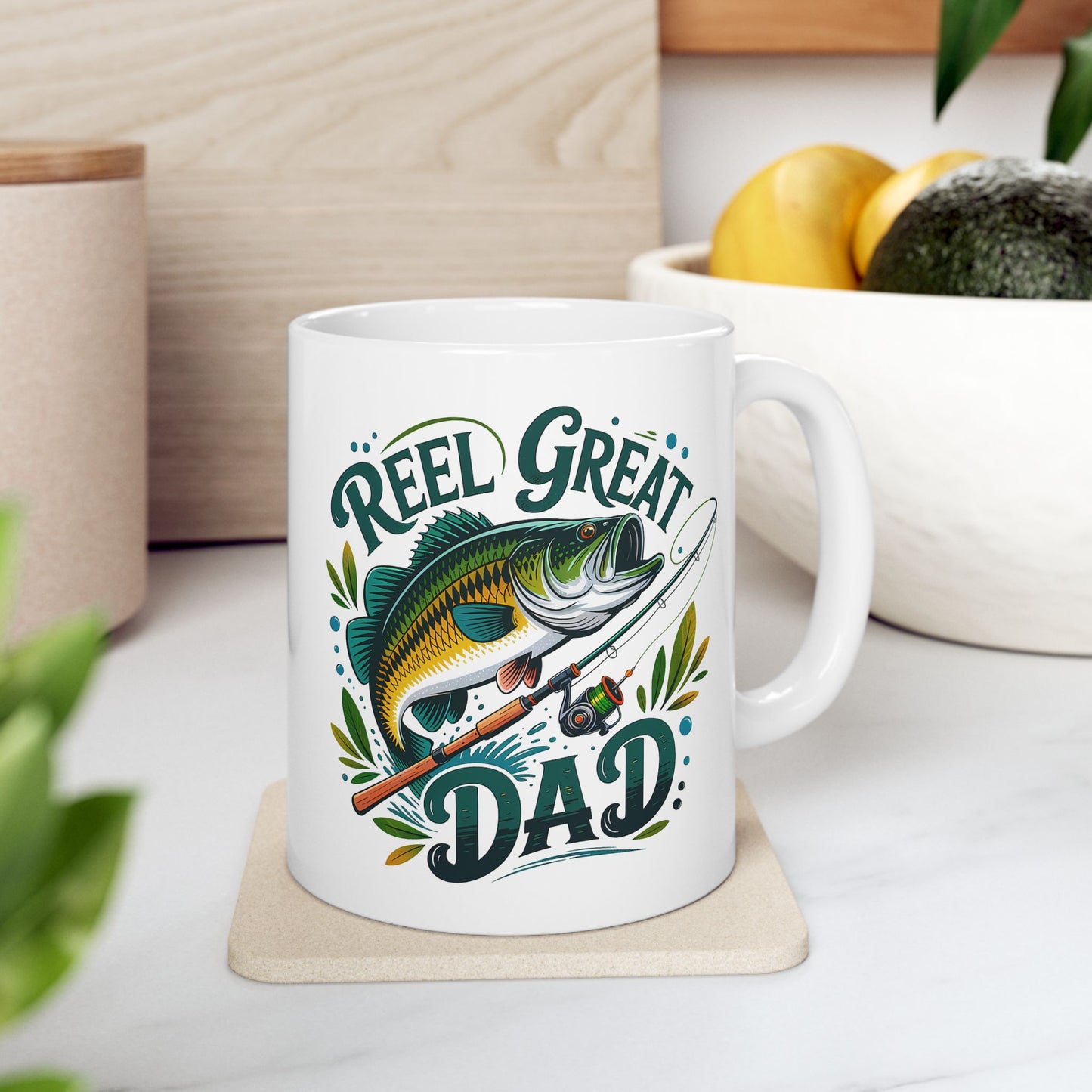 REEL GREAT DAD – Fishing Mug for Father’s Day, Birthday, or Just Because