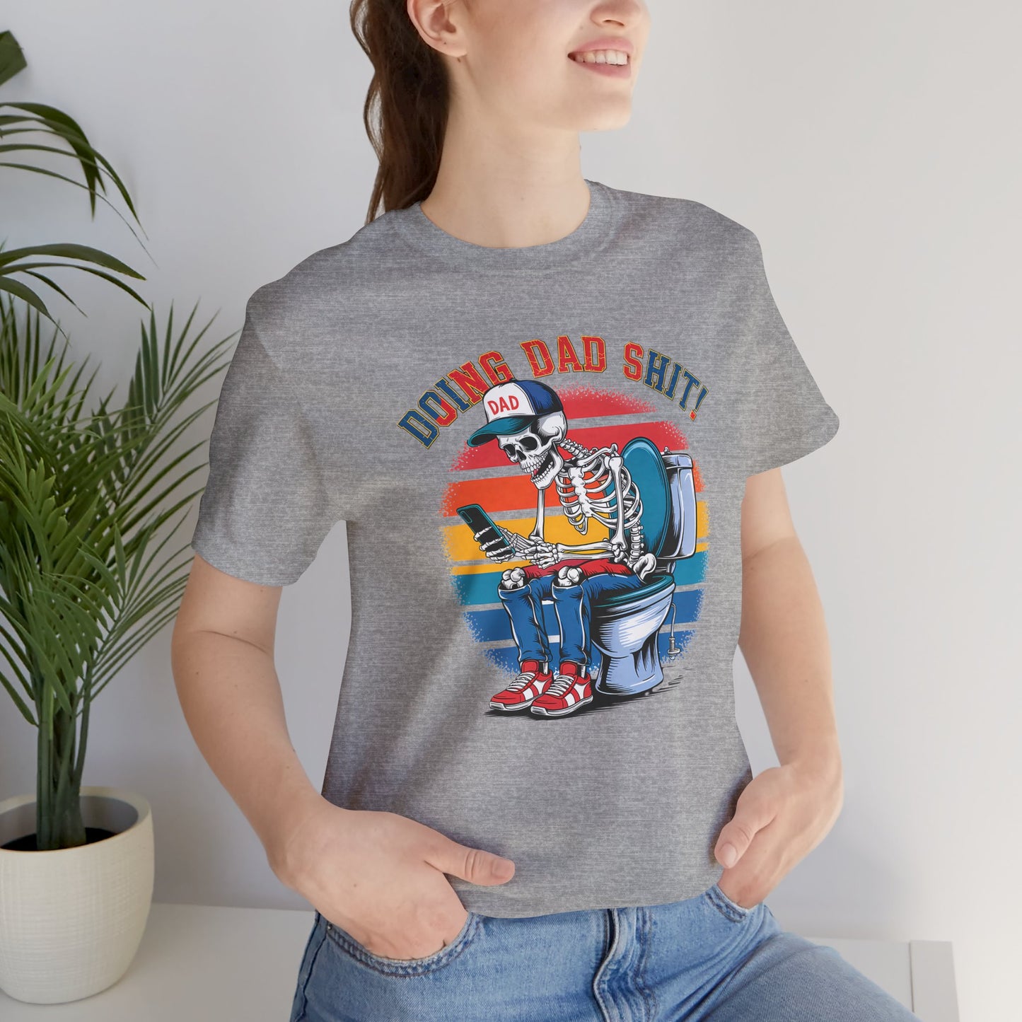 🧻 HACIENDO CABRAS DE PAPÁ | Camiseta gráfica divertida con esqueleto en el inodoro