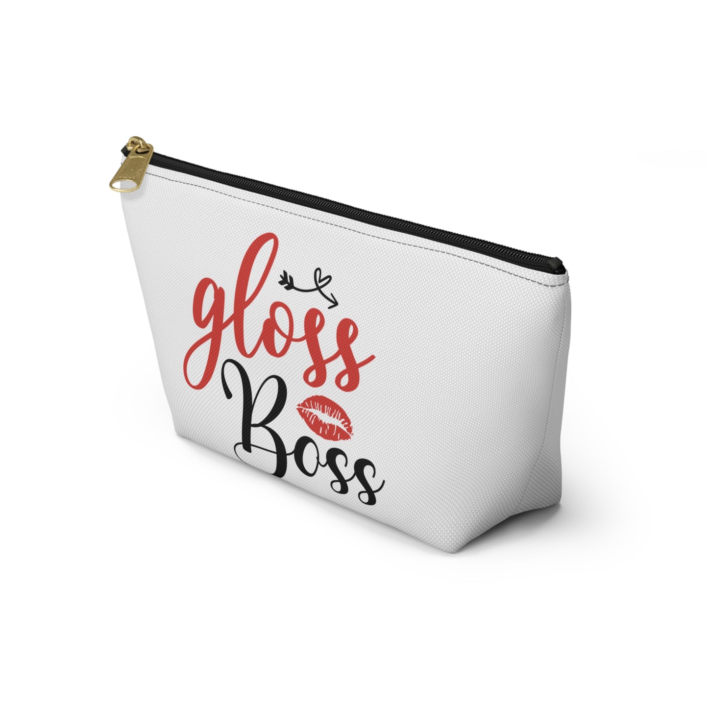 Accessory Pouch – "Gloss Boss" Red Makeup Bag