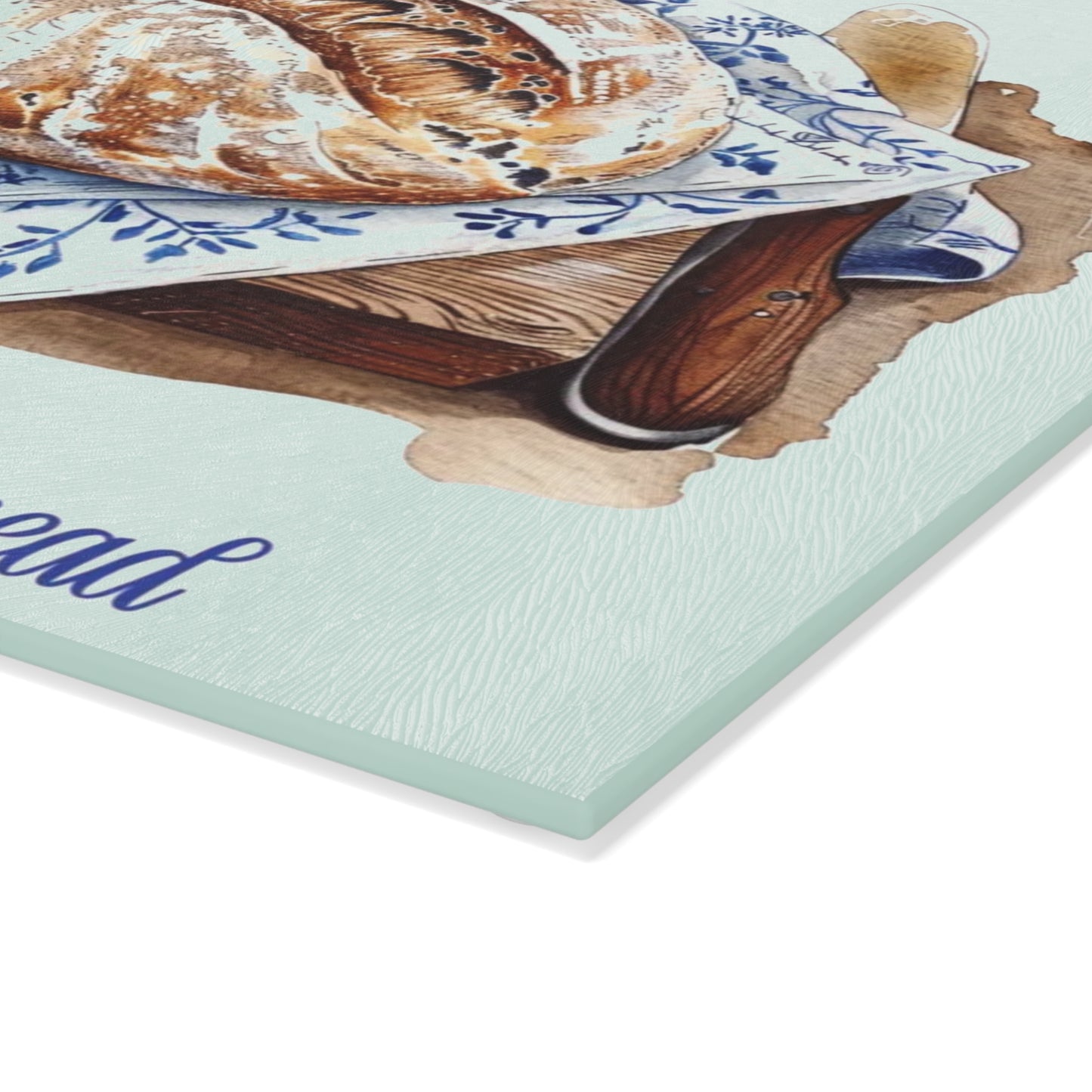 🍞✨ “Daily Bread Blessing” Glass Cutting Board – Warm Faith for Your Kitchen