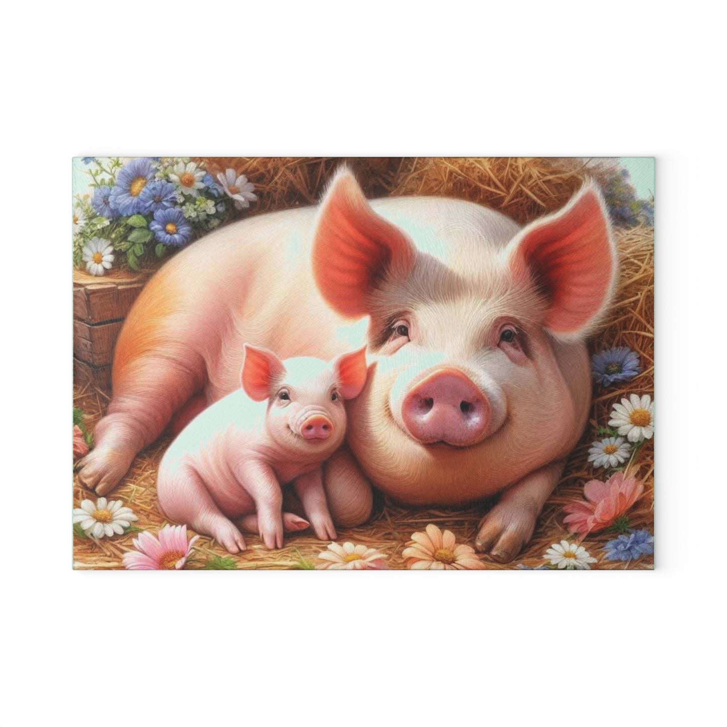 Tabla de cortar de cerdo, amantes de los animales, decoración de granja, accesorios de cocina, regalo único, tabla de charcutería, tabla de cortar personalizada, cocinas de cerdo