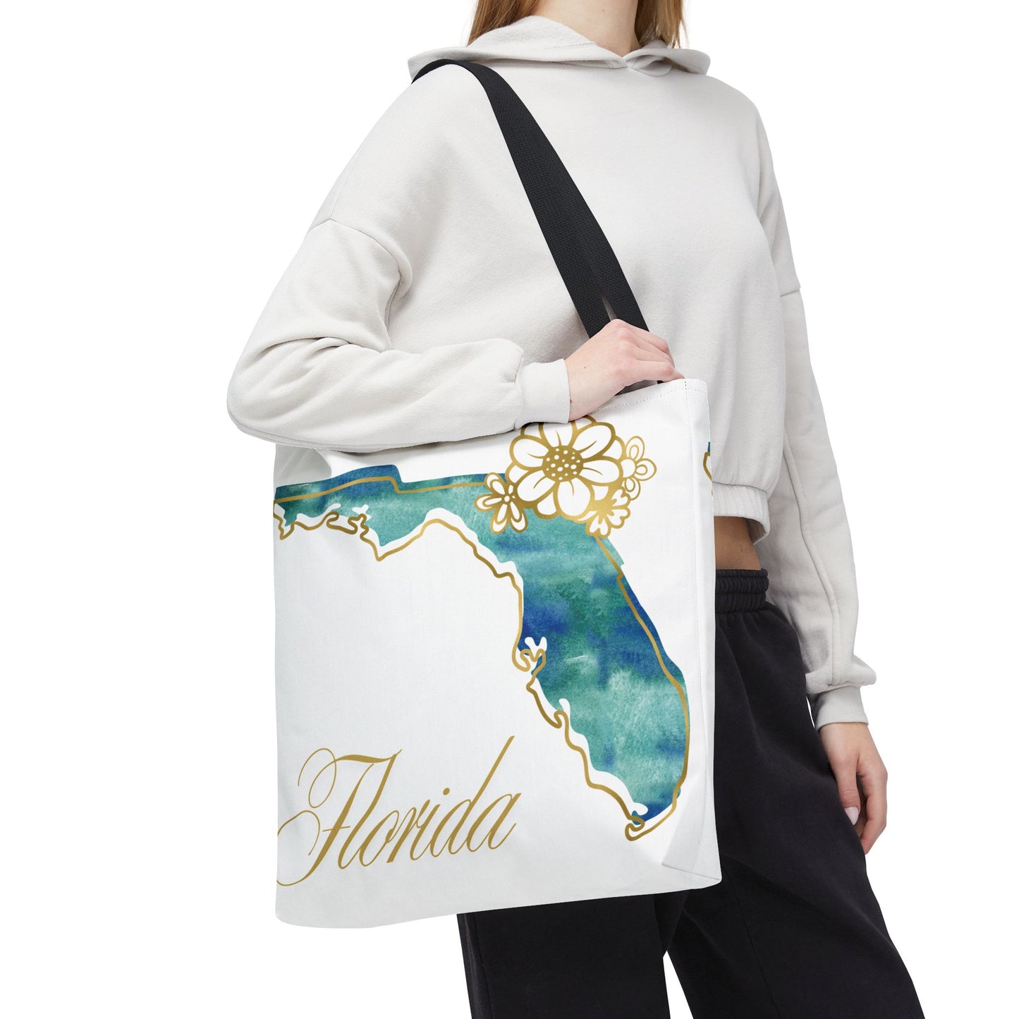🌸 Florida State Floral Tote Bag – Elegant, Coastal & Practical 👜