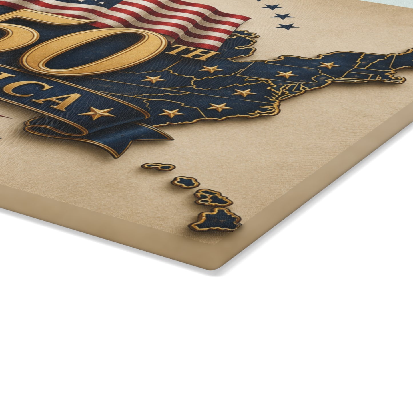 America 250th Anniversary Tempered Glass Cutting Board