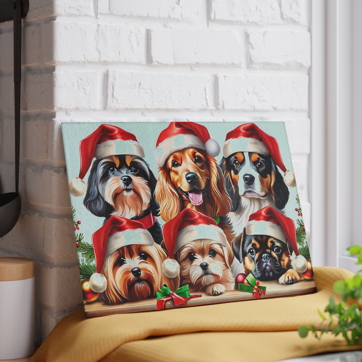 🎄🐾 Christmas Dogs Cutting Board – Festive Cheer for Your Holiday Kitchen 🎅