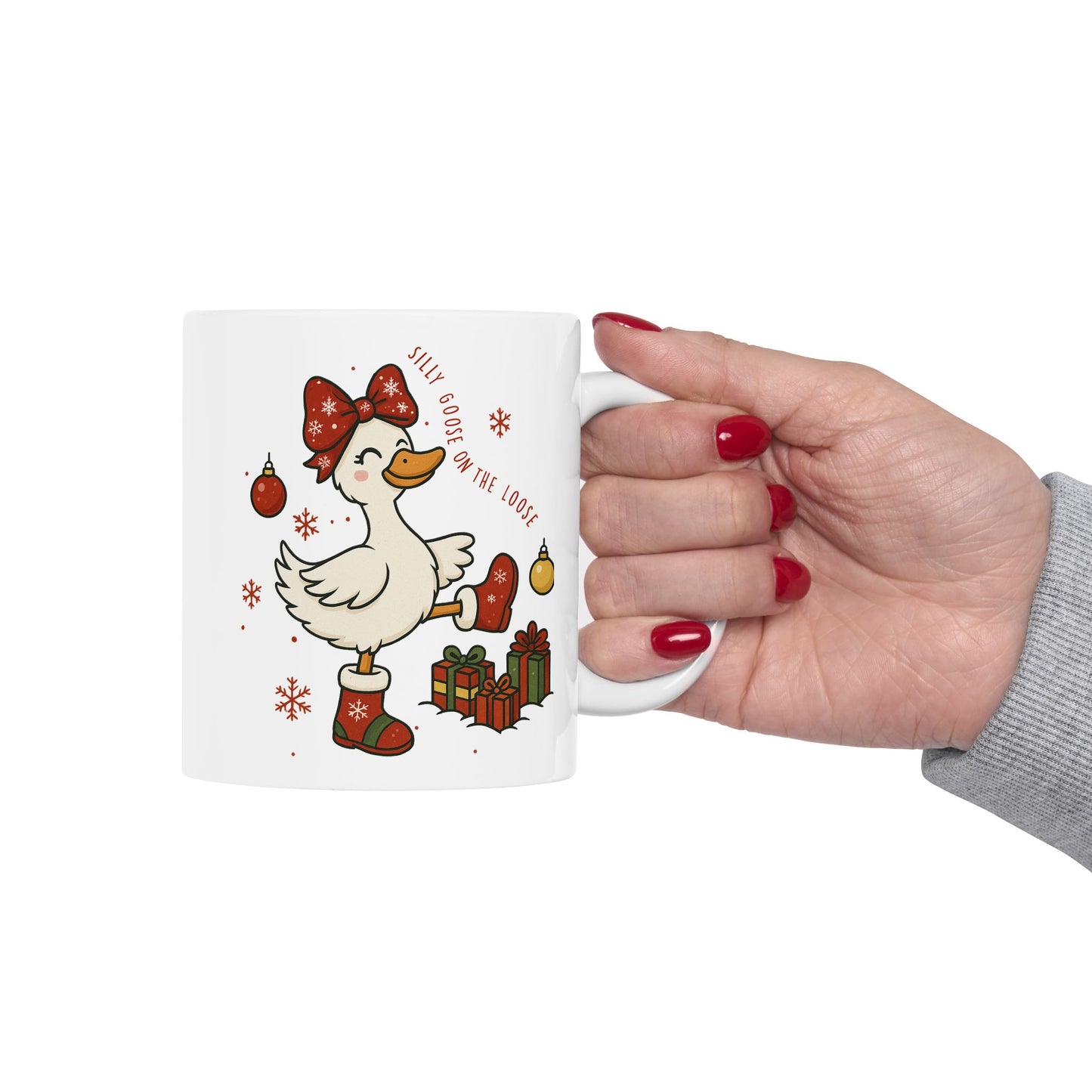 🦢🎄 Silly Goose for the Holidays – Festive Winter Cup ✨☕