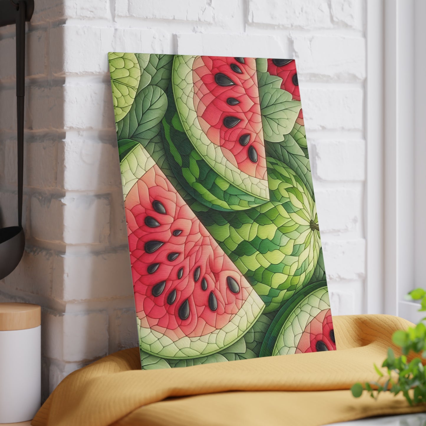🍉 Juicy Watermelon Glass Cutting Board – Sweet Summer Kitchen Vibes