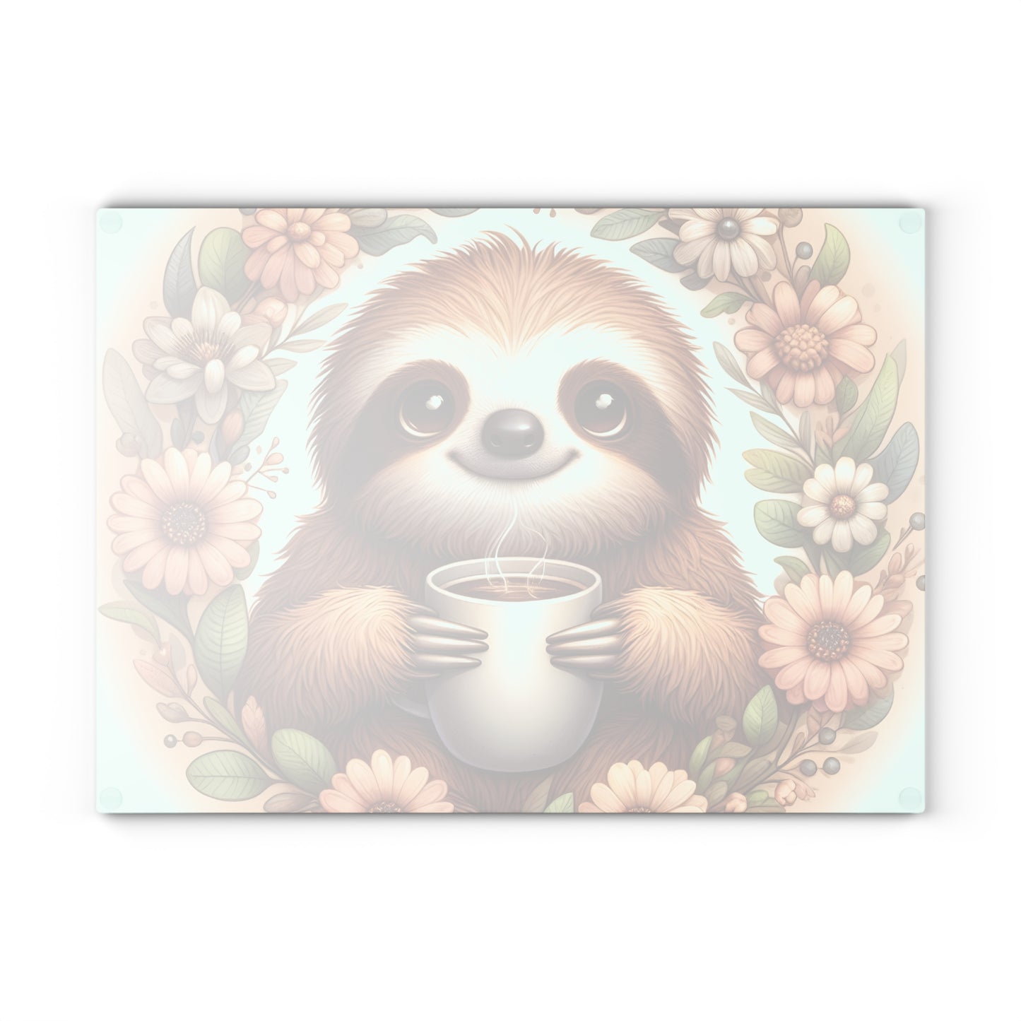 🦥☕ Cozy Sloth Coffee Cutting Board – Sweet Morning Vibes for Your Kitchen