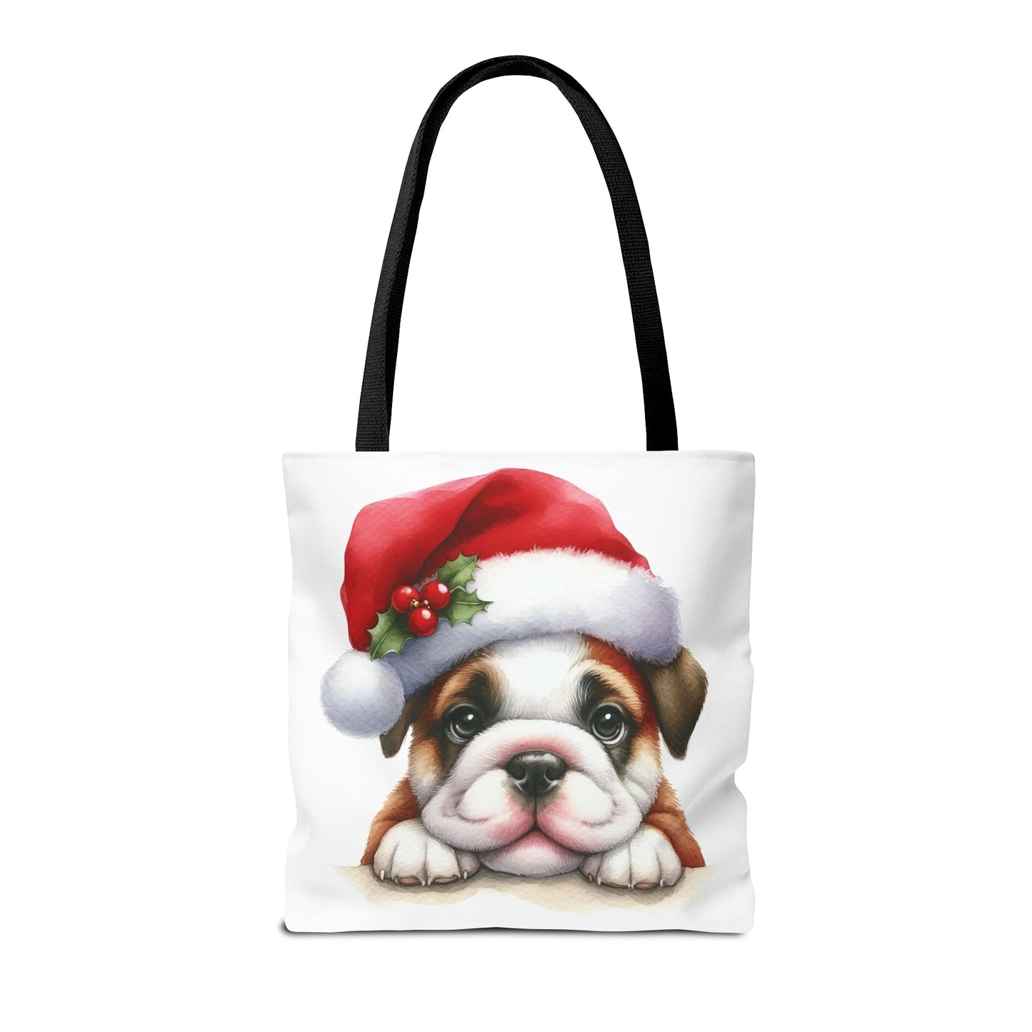 🐾 Bulldog Christmas Tote Bag – Santa Paws Cuteness You Can Carry 🎄