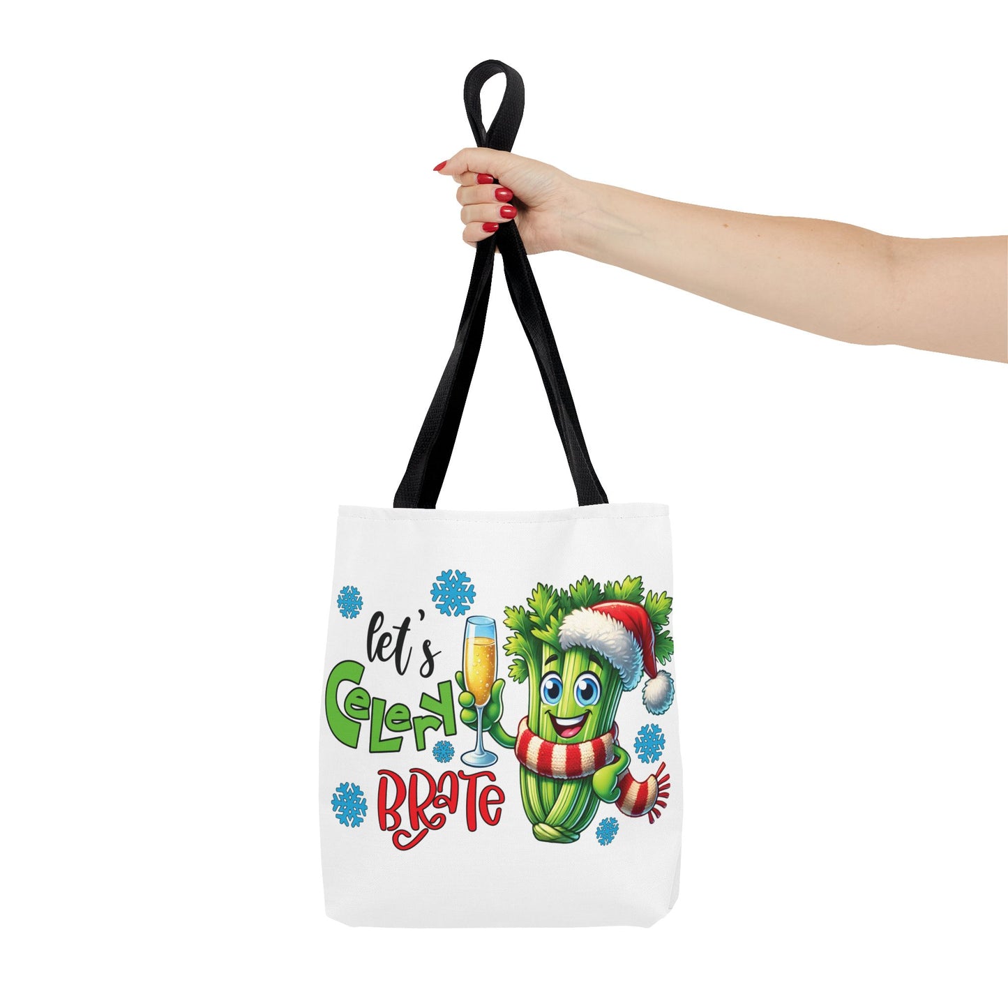 🥂 Let’s Celery-brate Christmas Tote Bag – Fun, Festive & Eco-Friendly 🎄