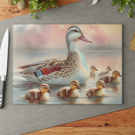 Tabla de cortar de vidrio con forma de pato, regalo de cocina único, tabla de charcutería, regalo para chef, regalo de aniversario, regalo de boda, utensilios de cocina, personalizado
