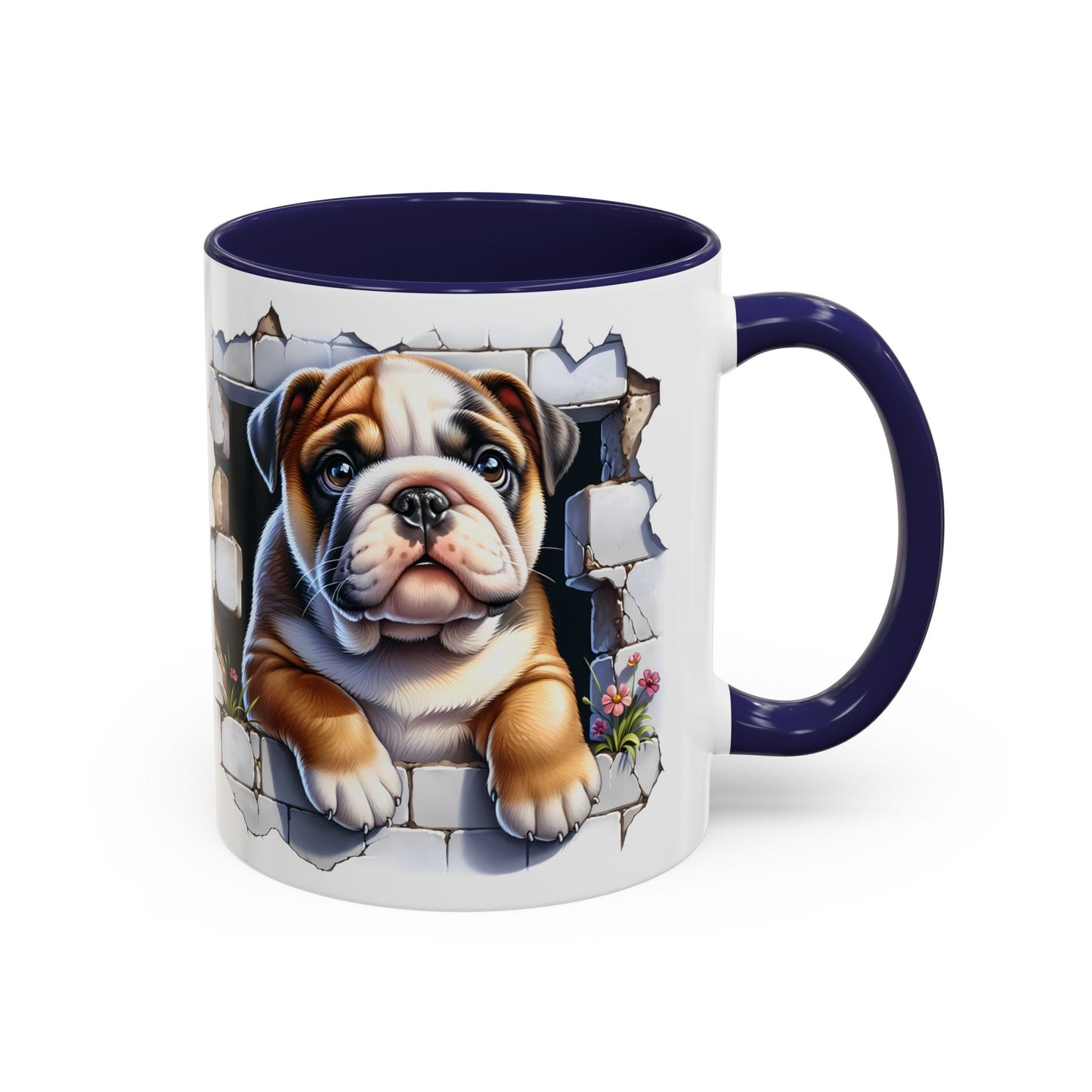 🐶☕ English Bulldog Puppy Accent Mug – Adorable Breakthrough Pup Design ✨rs (11/15oz)