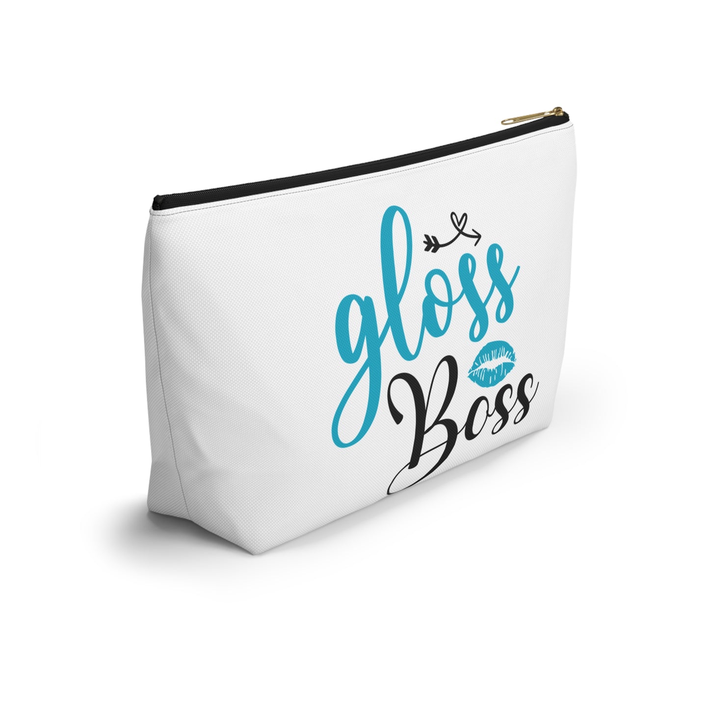 Accessory Pouch – "Gloss Boss" Teal Makeup Bag
