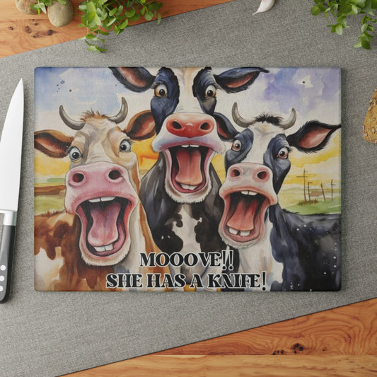 Funny Cow Cutting Board, Gift for Moms, Kitchen Decor, Funny Cows, Humorous Gift for Mothers, Cow Gifts, Charcuterie Board, cow lover gifts