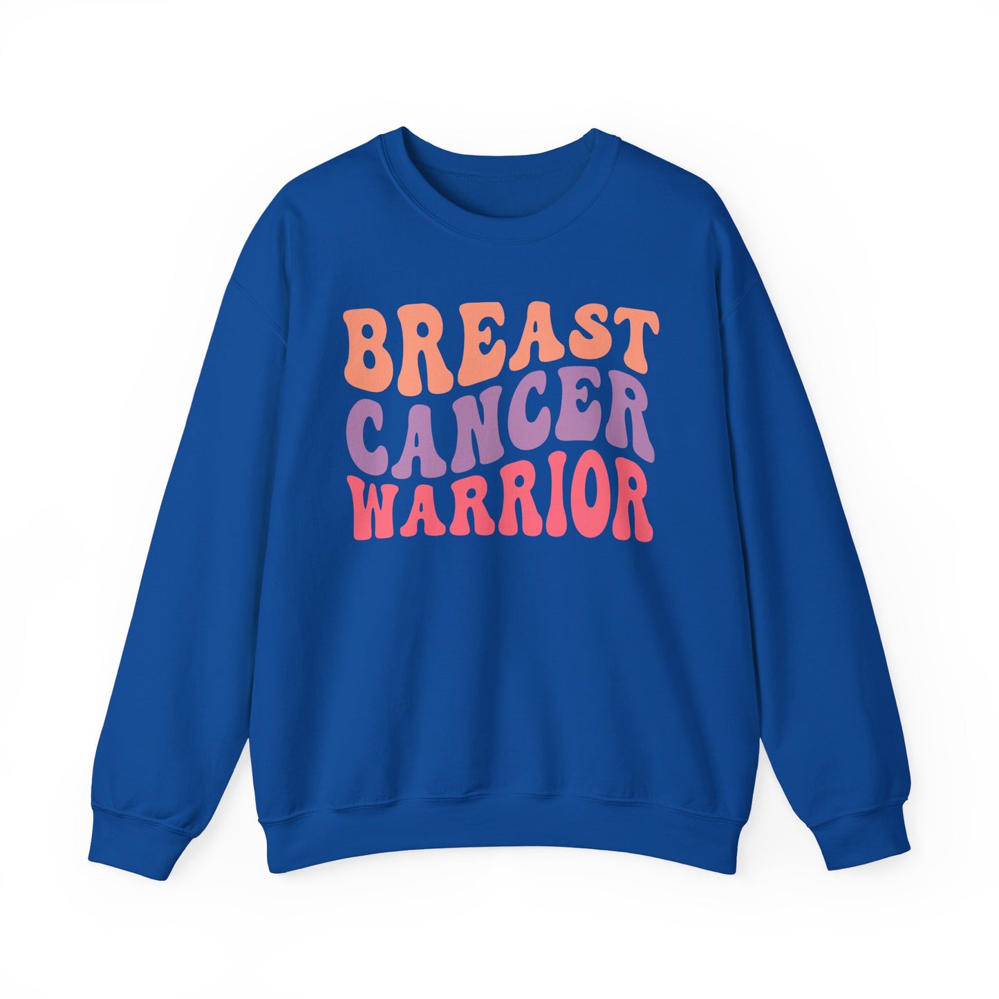 🌸✊ Breast Cancer Warrior Sweatshirt – Retro Awareness & Survivor Strength Crewneck