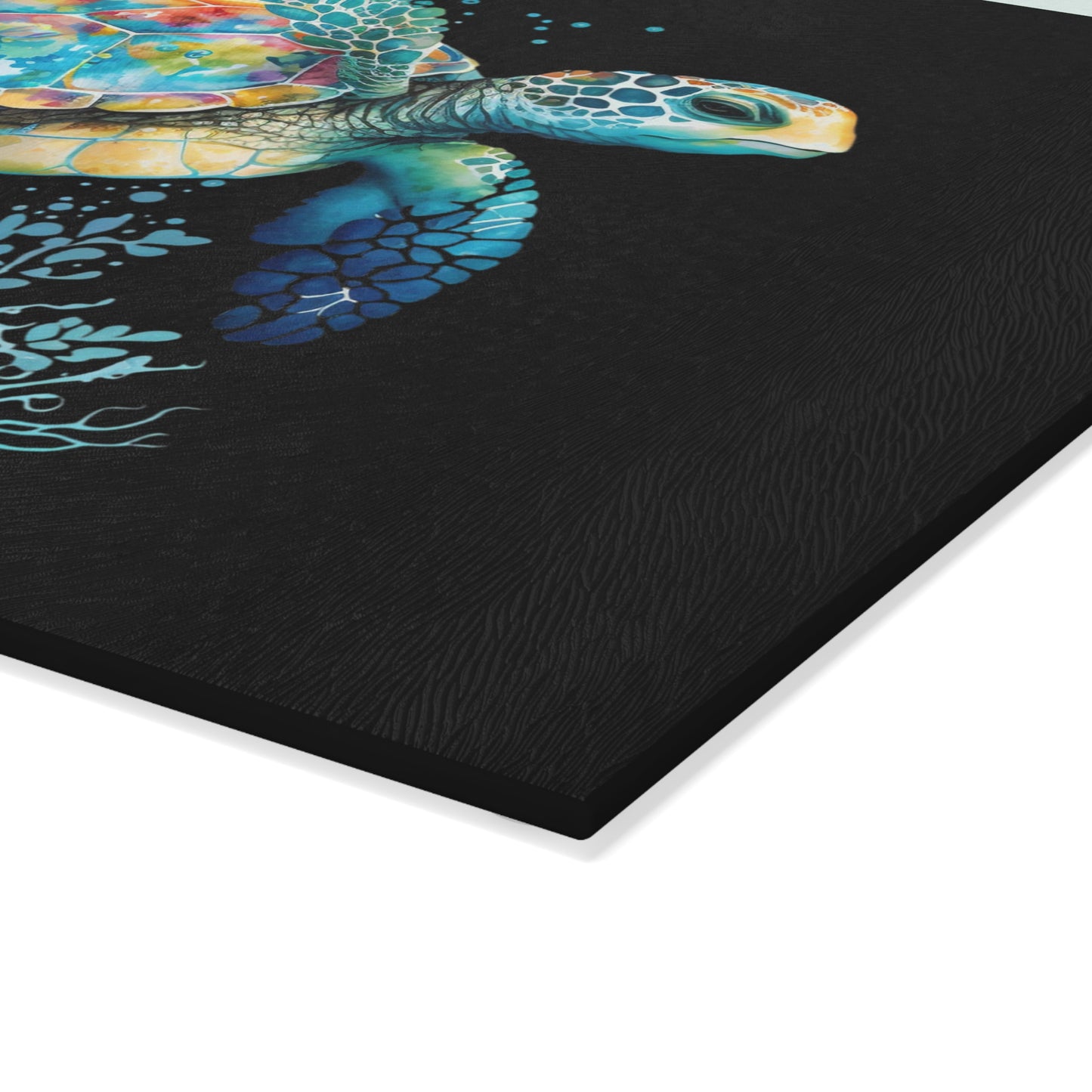 Sea Turtle Glass Cutting Board | Coastal Ocean Vibes Kitchen Decor