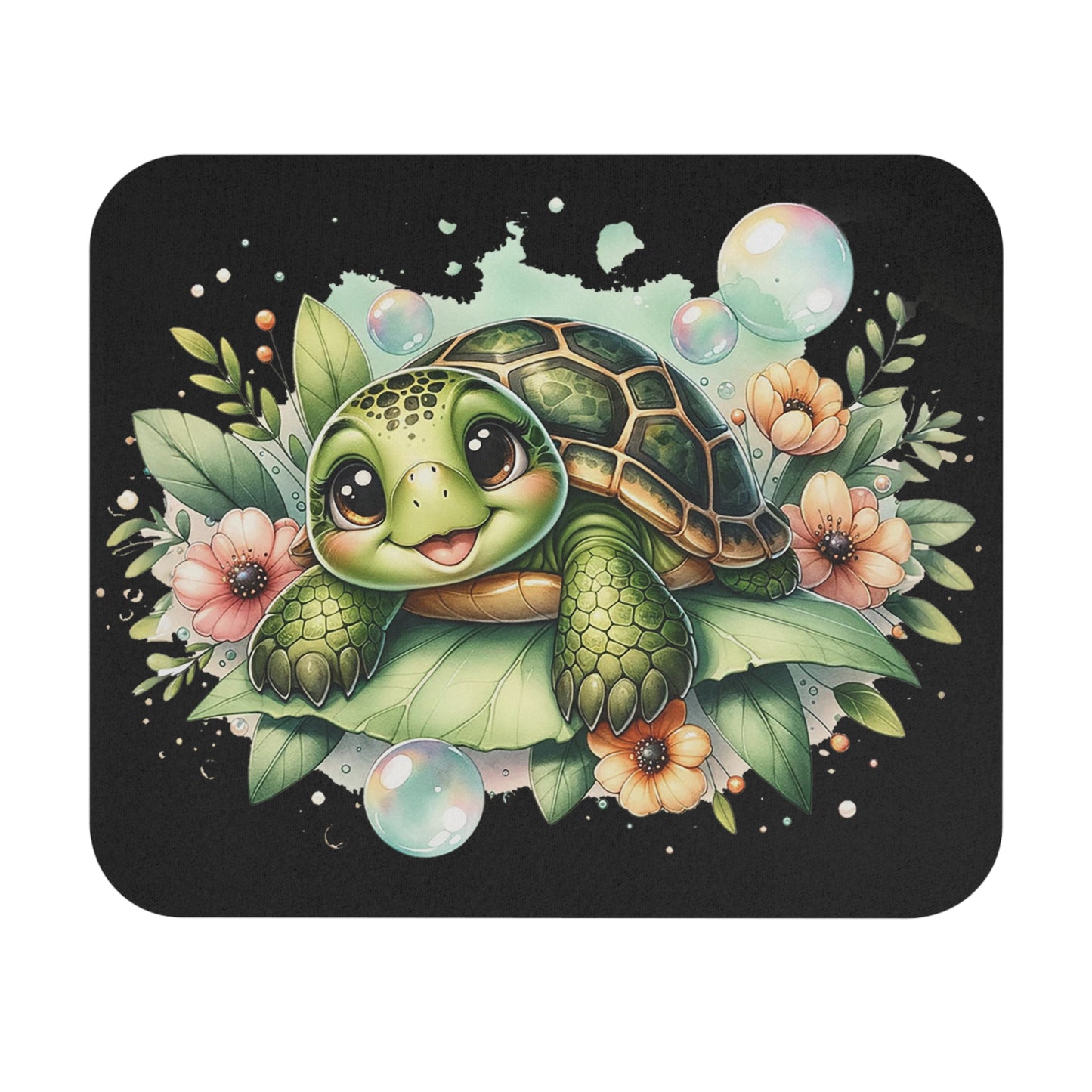 Alfombrilla de ratón con diseño de tortuga: decoración de escritorio inspirada en la naturaleza