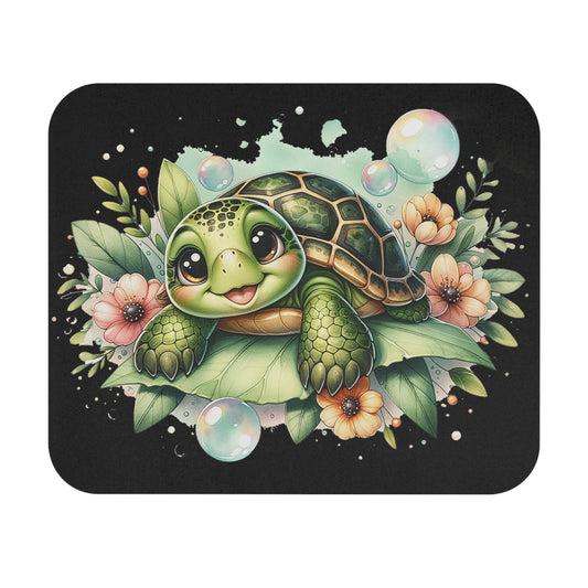 Alfombrilla de ratón con diseño de tortuga: decoración de escritorio inspirada en la naturaleza