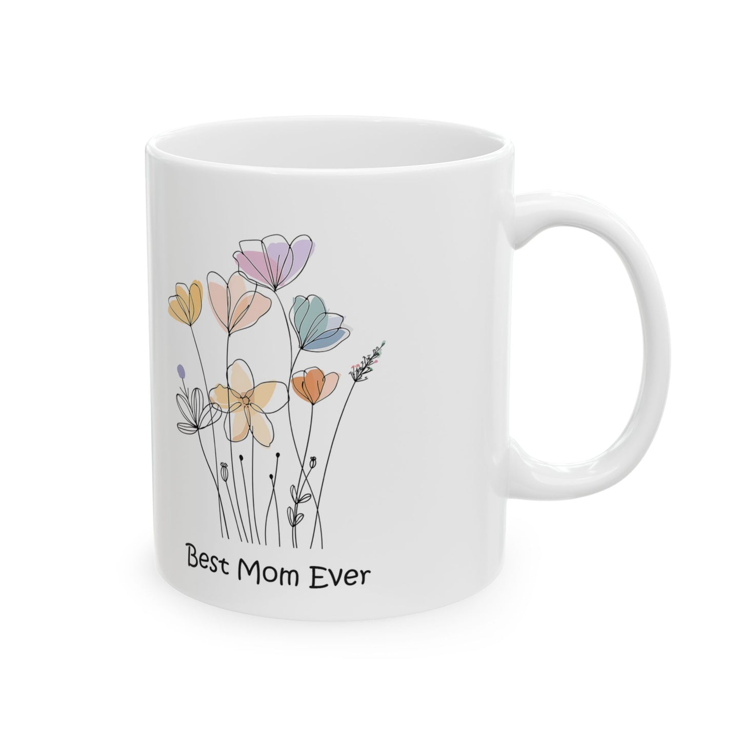 Taza de café con la mejor mamá del mundo, regalo del día de la madre, taza de agradecimiento a la mamá, linda taza de cerámica para mamá, regalo para ella, taza de vida de mamá, regalo considerado para mamá.