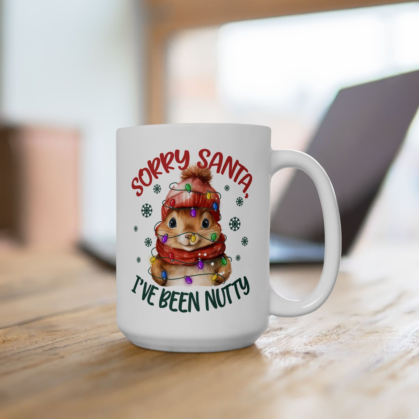 Taza navideña "Lo siento, Santa, me he vuelto loco": adorablemente festiva y llena de travesuras navideñas