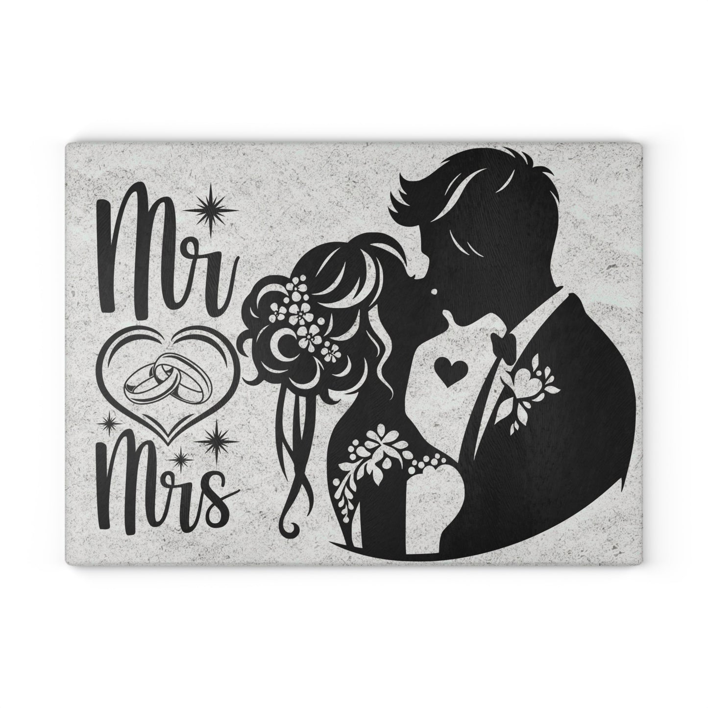 Tabla de cortar para boda de Sr. y Sra.: un elegante romance playero para tu cocina