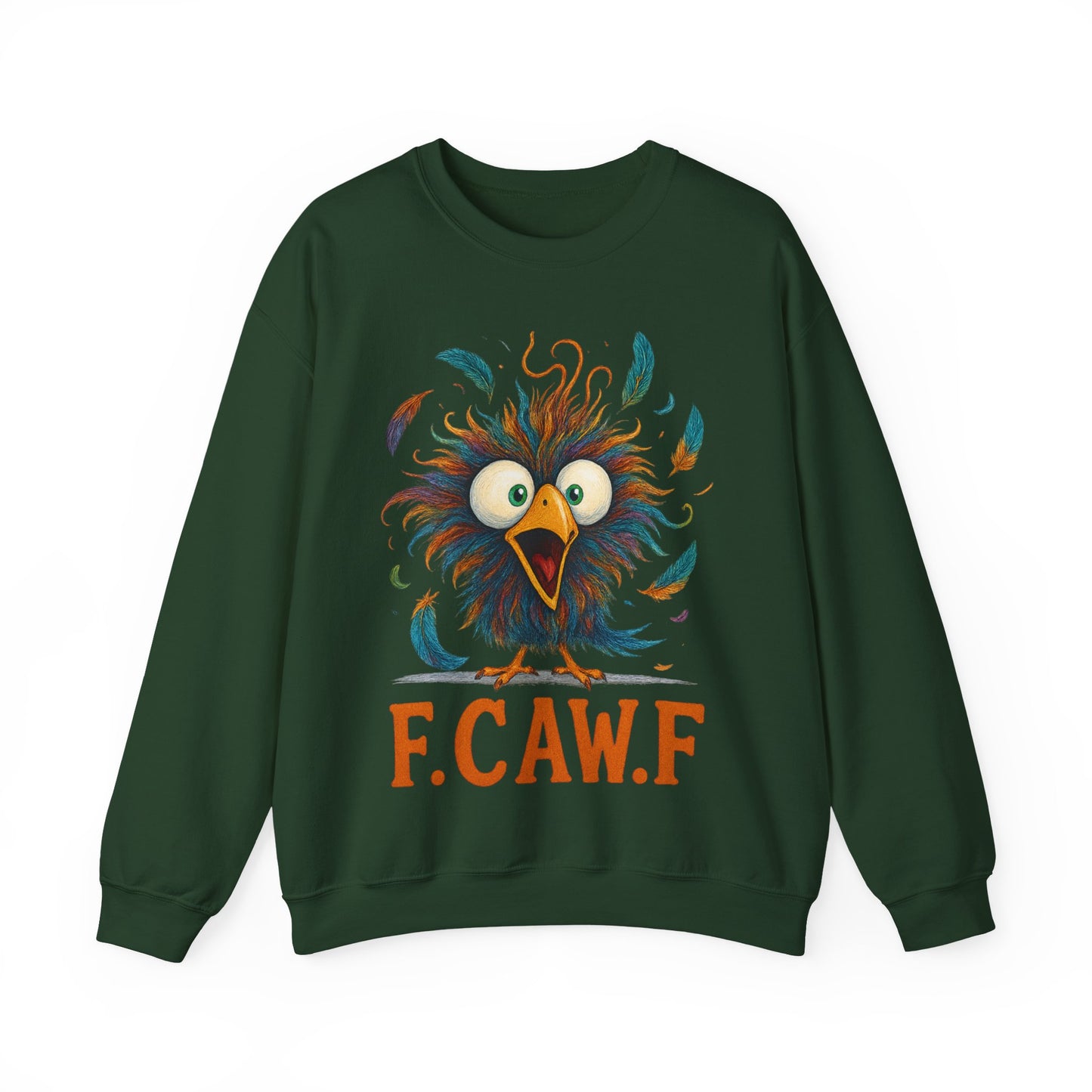 🍂🪽 F.CAW.F Funny Bird Sweatshirt – Quirky Fowl Humor for Everyday Laughs