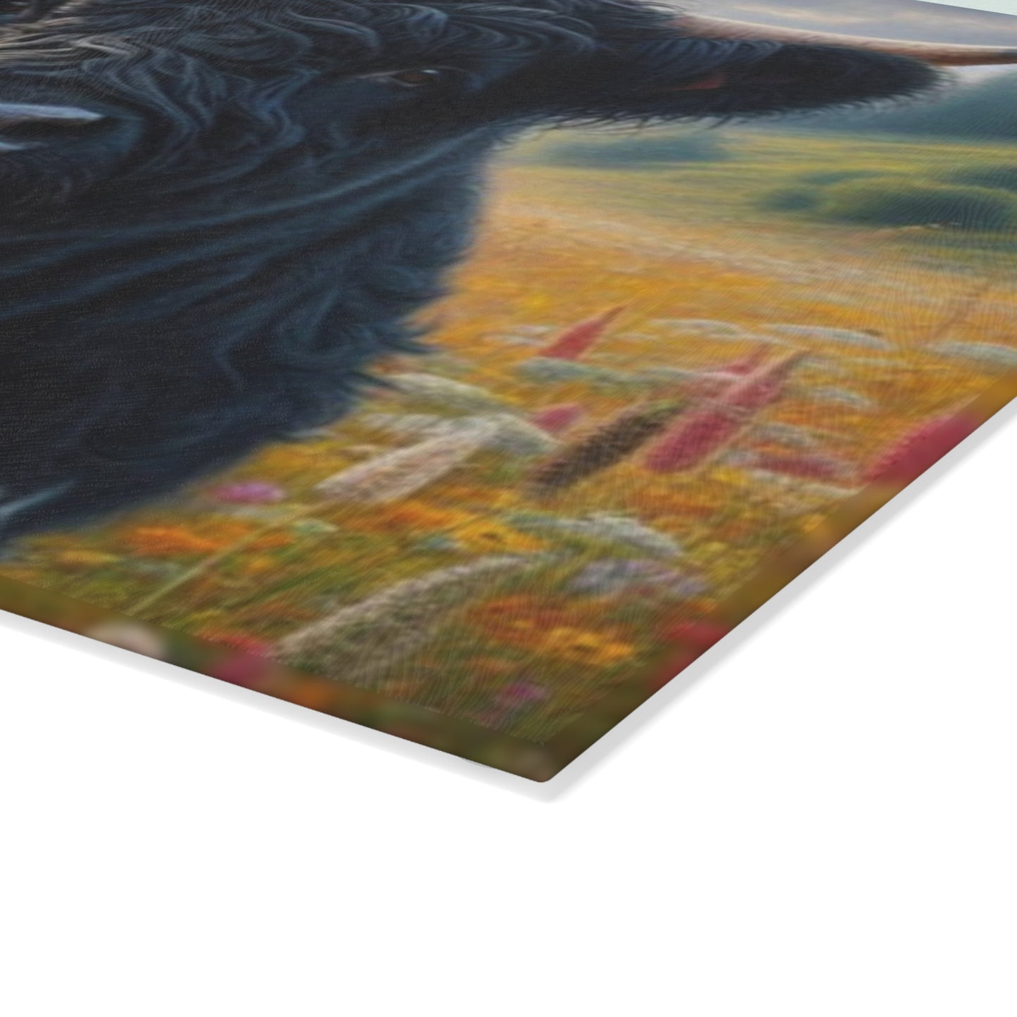 🐮 Oreo Cow Meadow Scene Cutting Board – Rustic Farmhouse Beauty 🌼