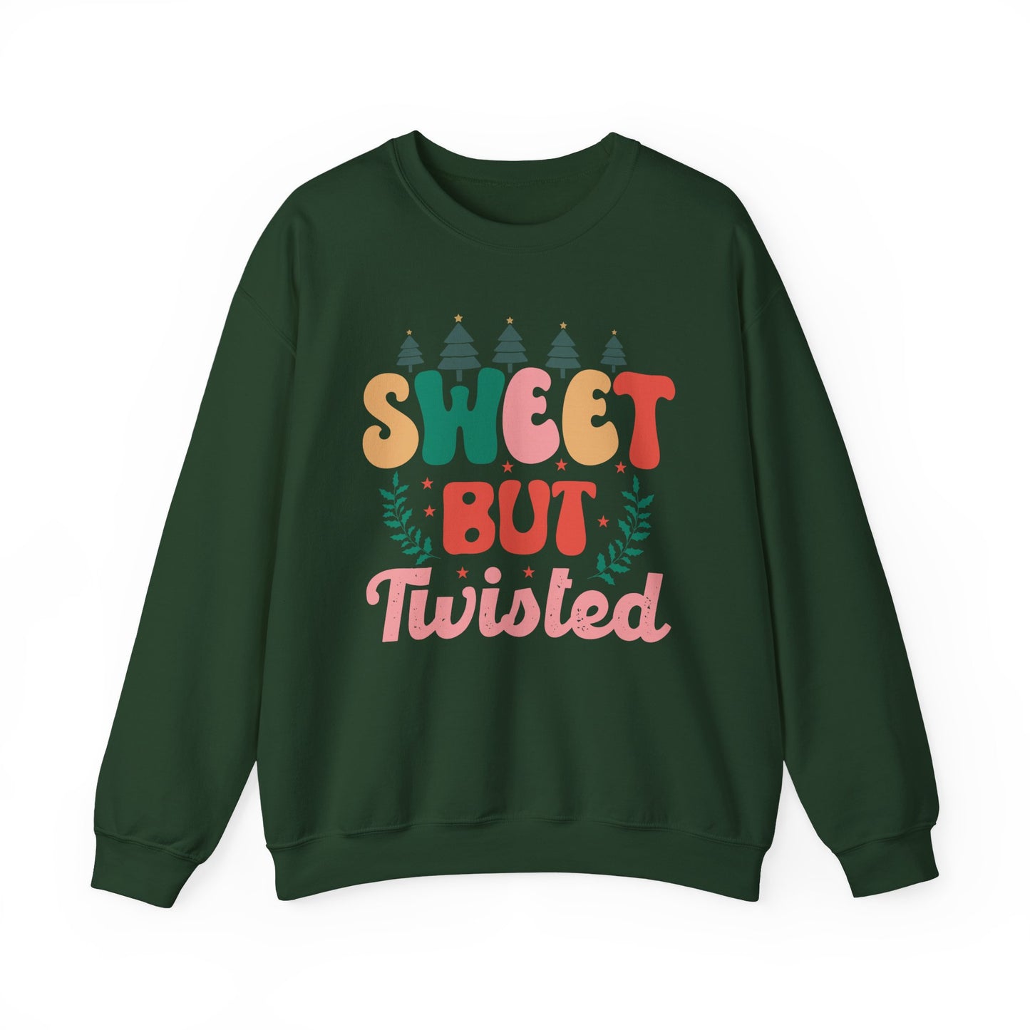 🎀✨ Sweet But Twisted Sweatshirt – Retro Pastel Christmas Vibes for the Season 🌲💖