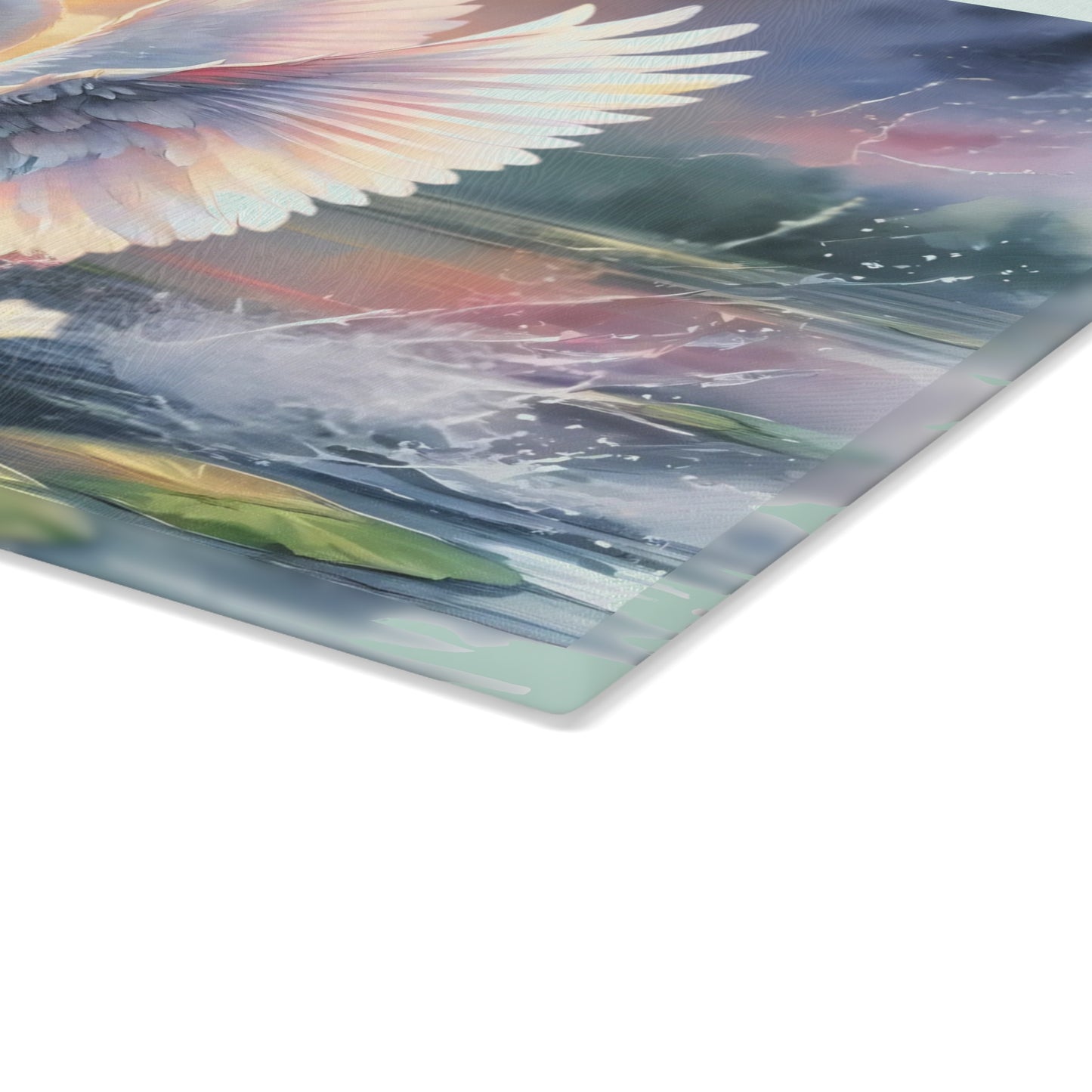 Swan cutting Board, Tempered Glass Cutting Board, Charcuterie Board, Chopping Board, Housewarming Gift Custom cutting board