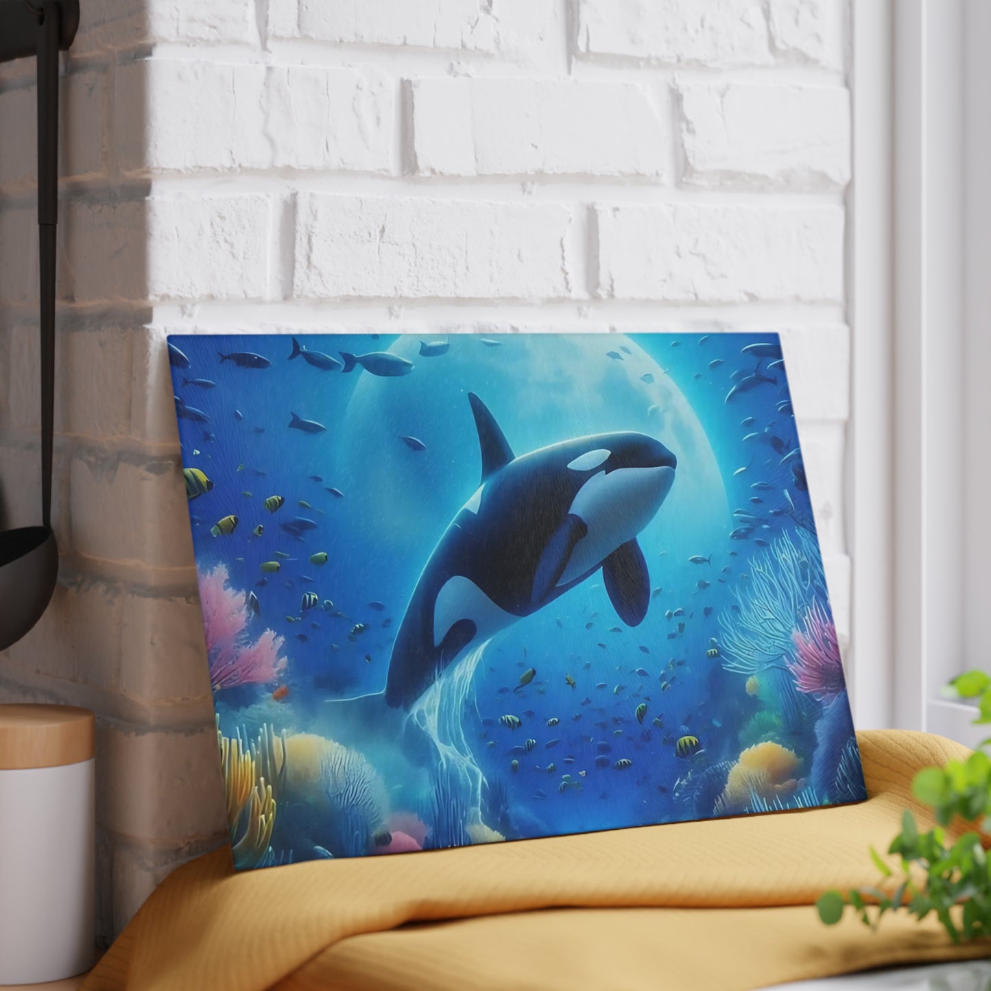 🐋 Ocean Majesty Orca Cutting Board – Underwater Wonder for Your Kitchen 🌊