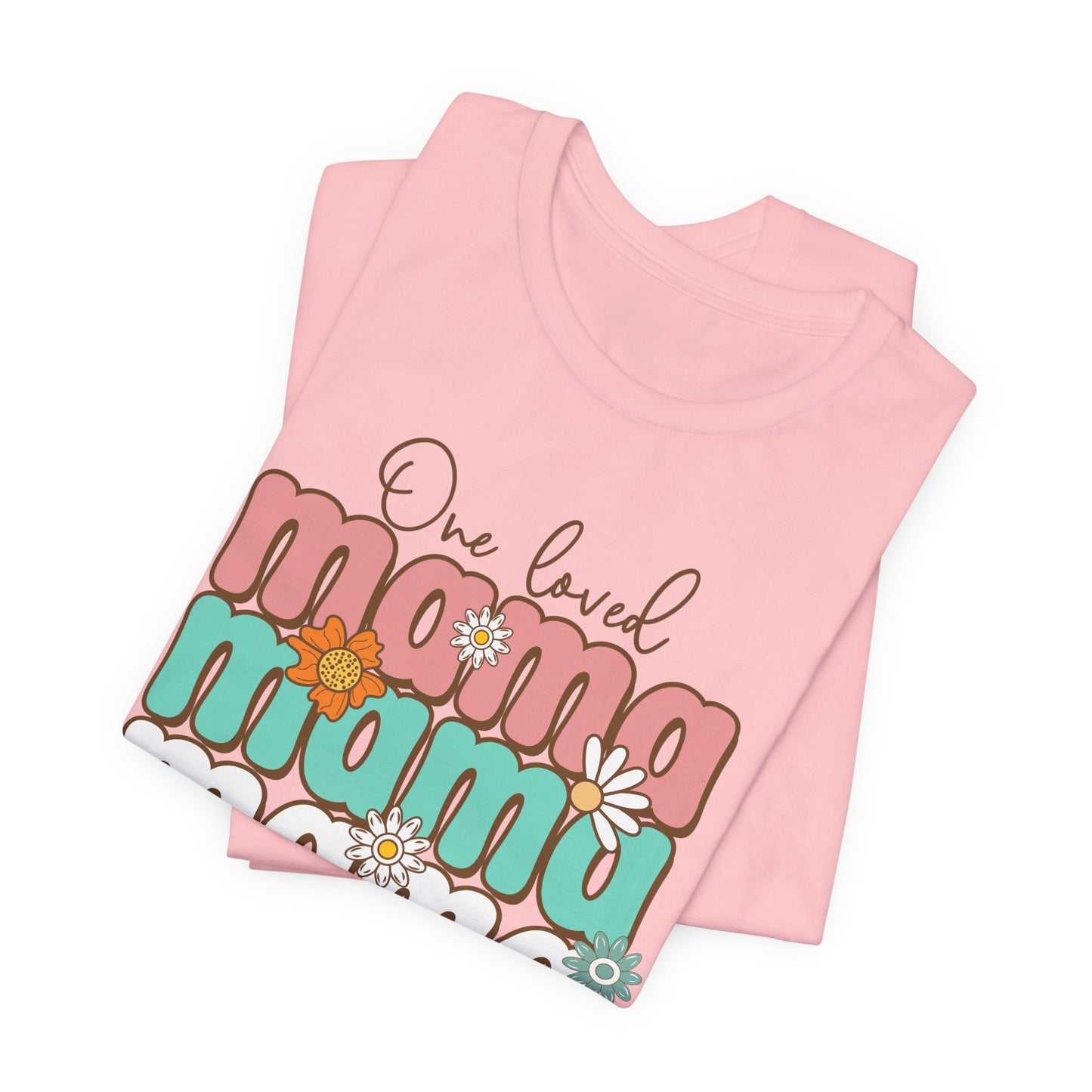 👕 Mama, Mama, Mama, Mama Boho-Style T-Shirt – Joyful Chaos of Motherhood 🌿